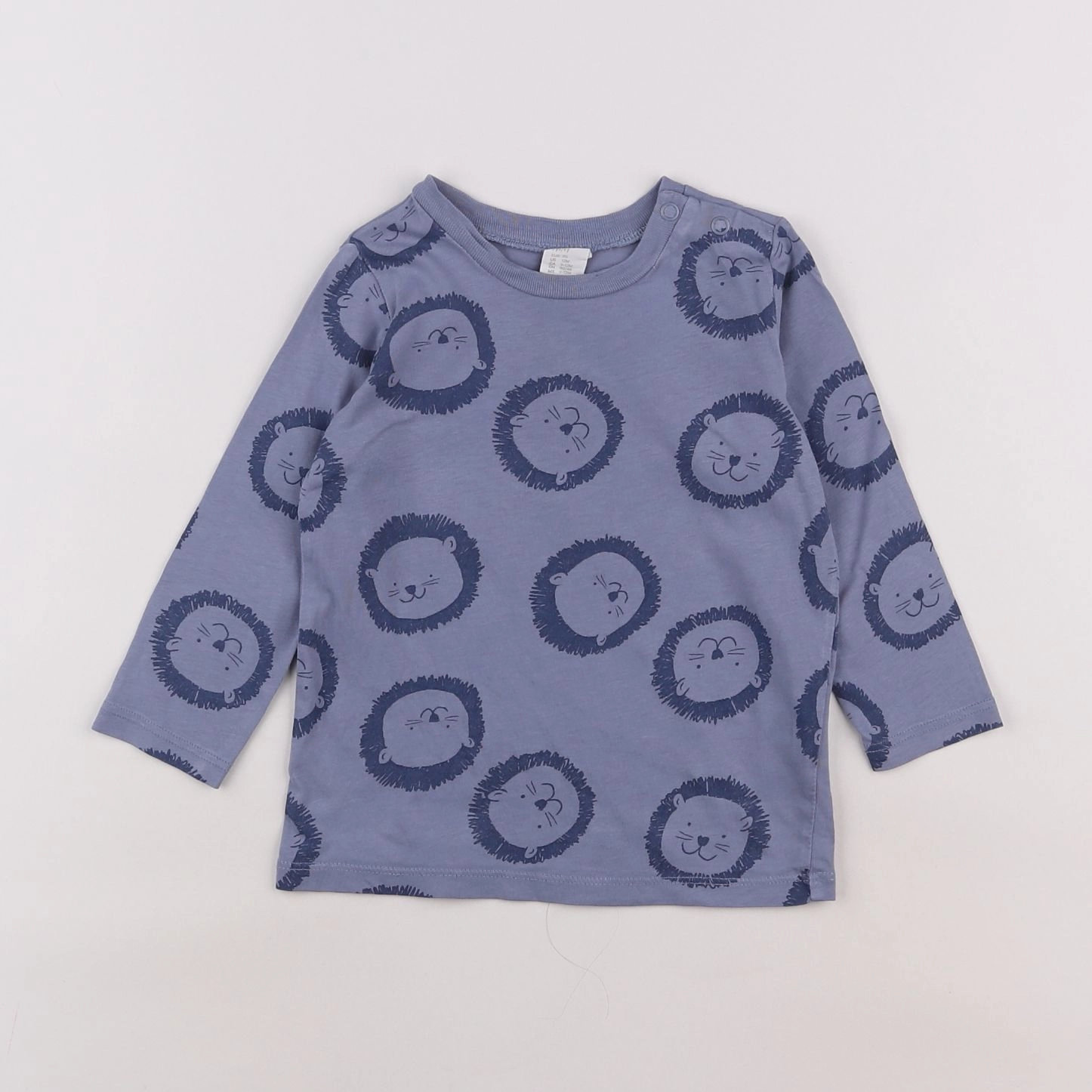 H&M - tee-shirt bleu - 9/12 mois