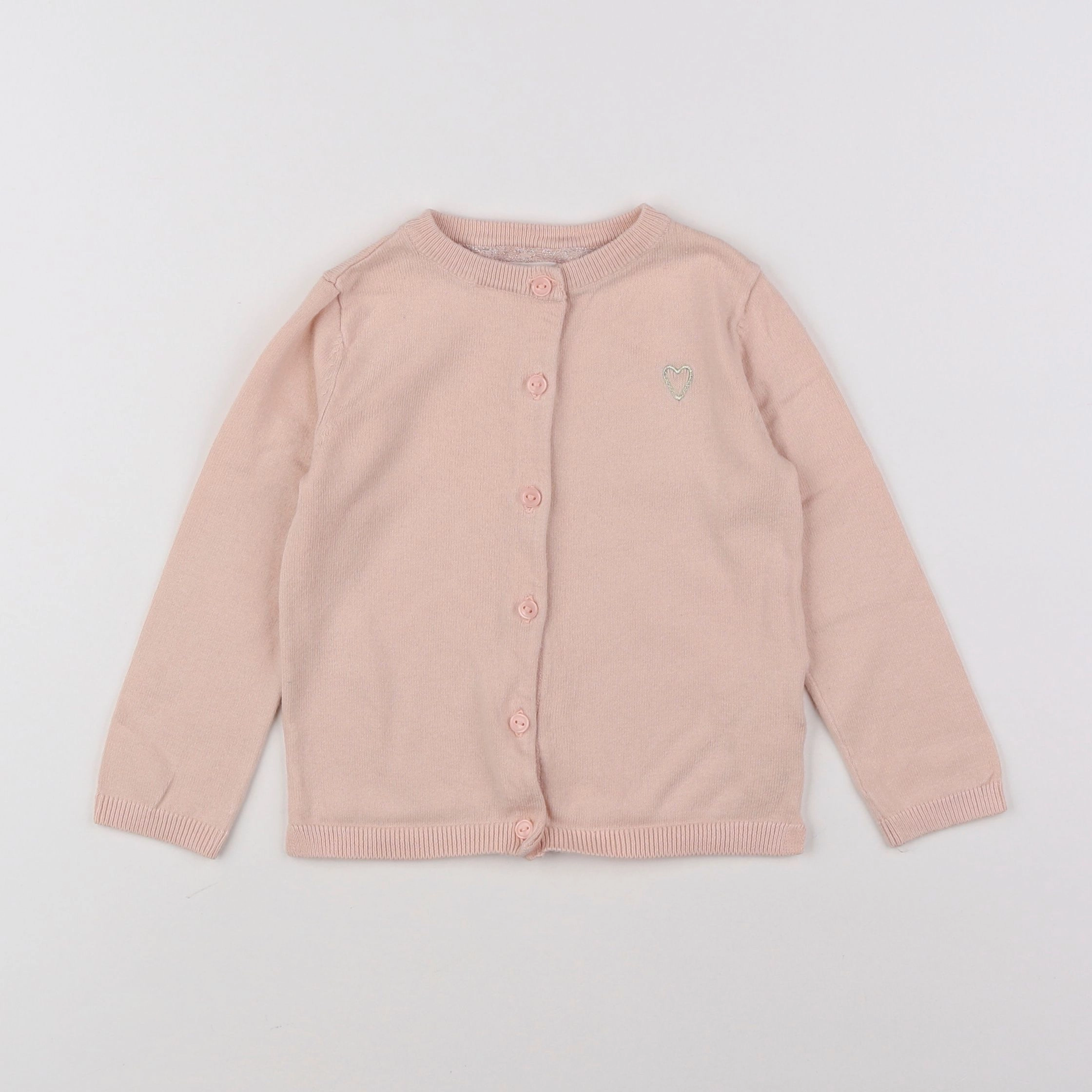 Vertbaudet - gilet rose - 2 ans