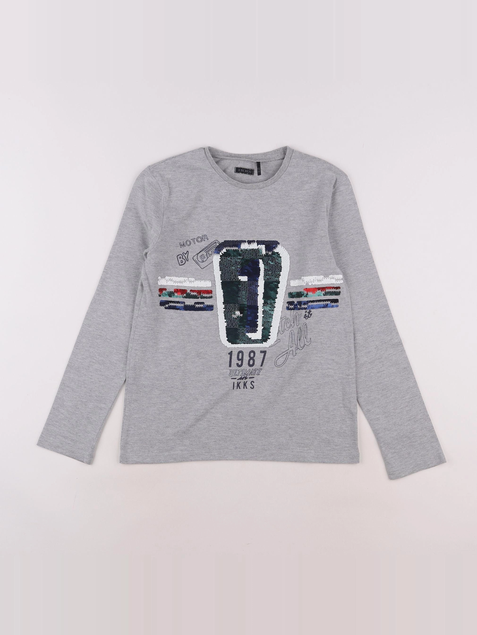 IKKS - tee-shirt gris - 10 ans