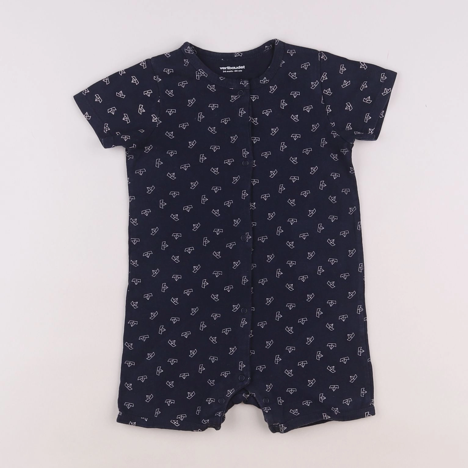 Vertbaudet - pyjama coton bleu - 2 ans