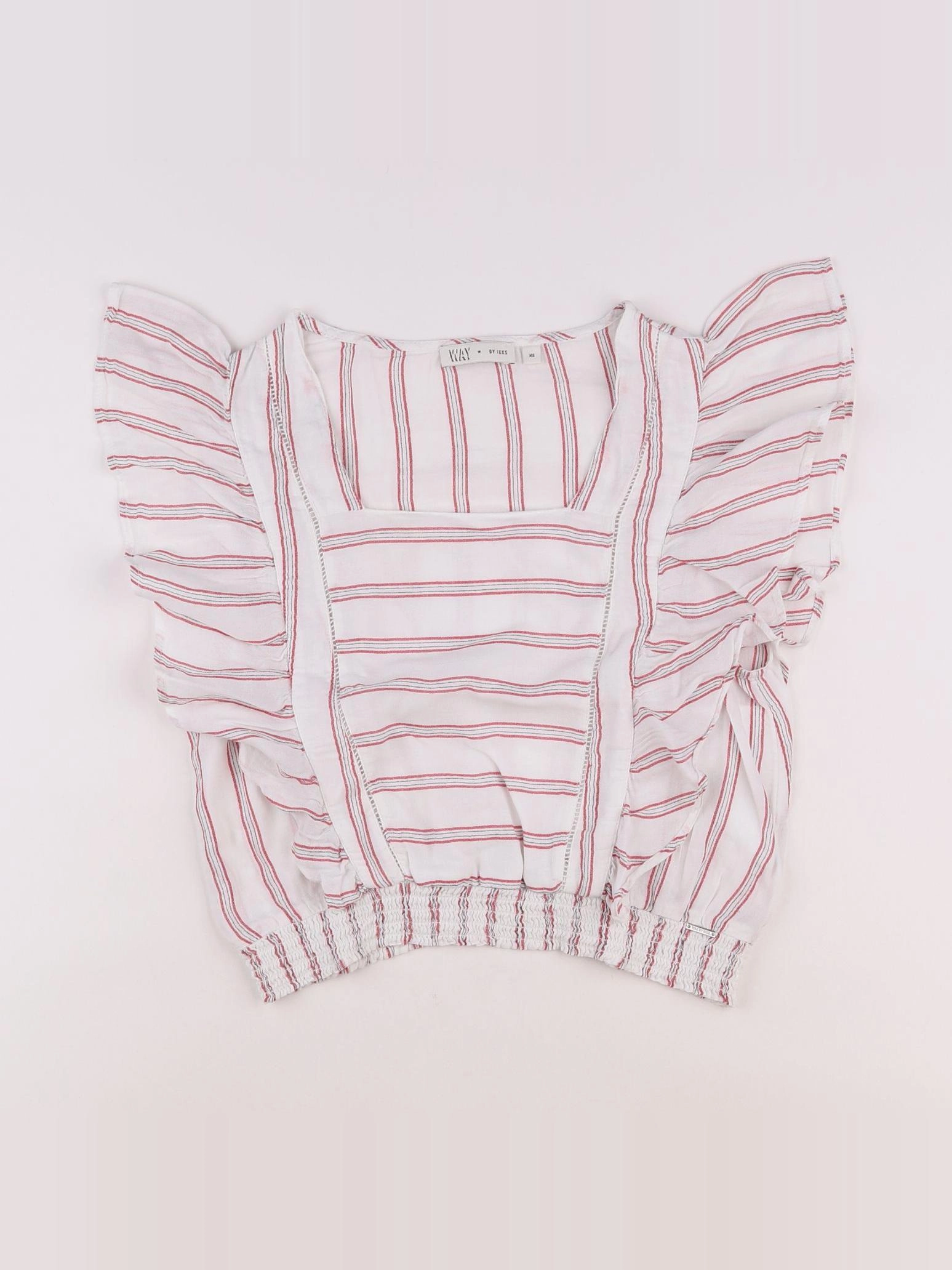 IKKS - blouse blanc, rouge - 12 ans