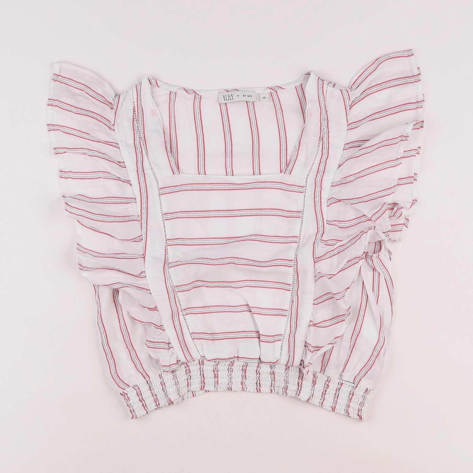 IKKS - blouse blanc, rouge - 12 ans