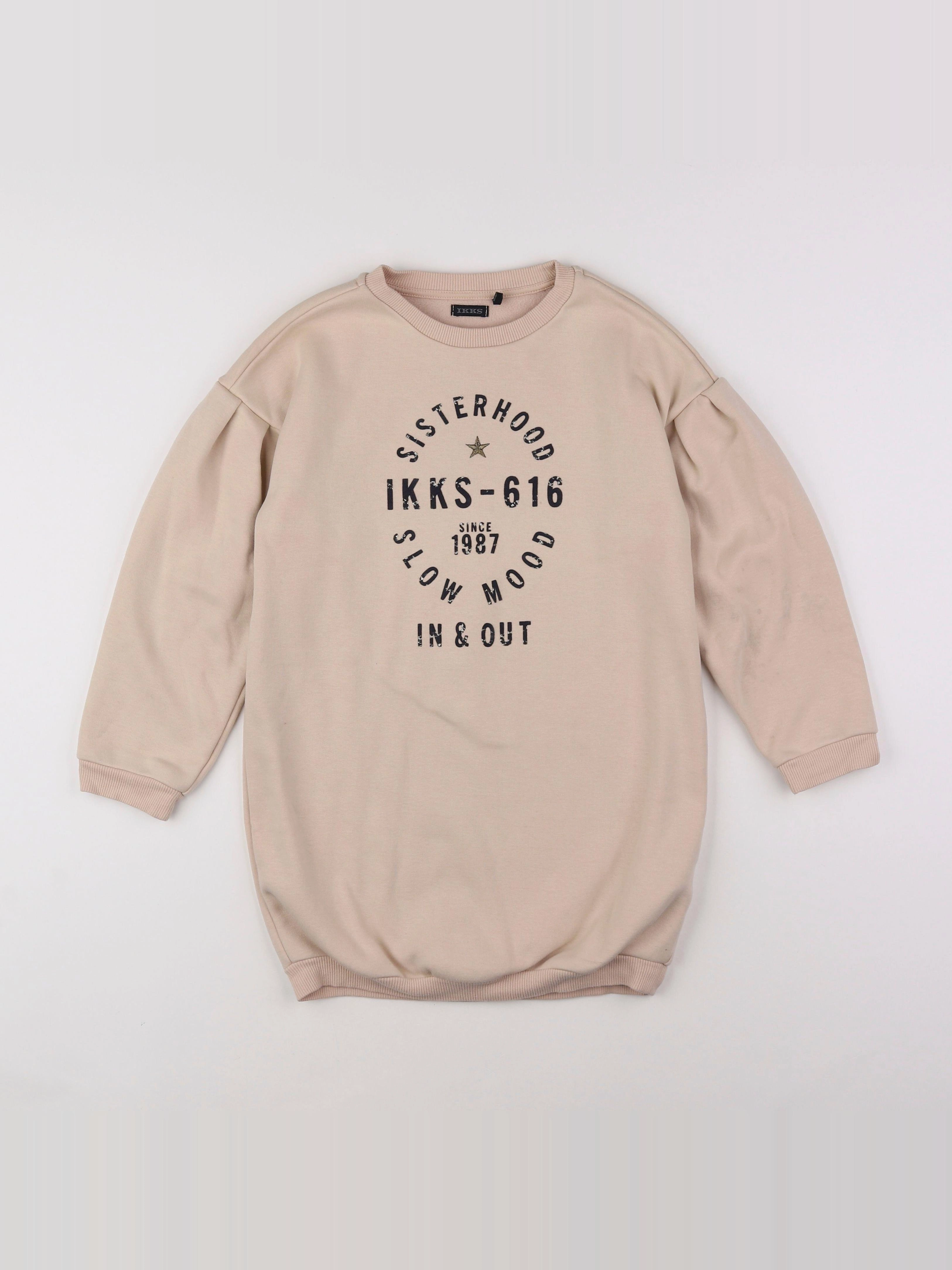 IKKS - robe beige - 8 ans