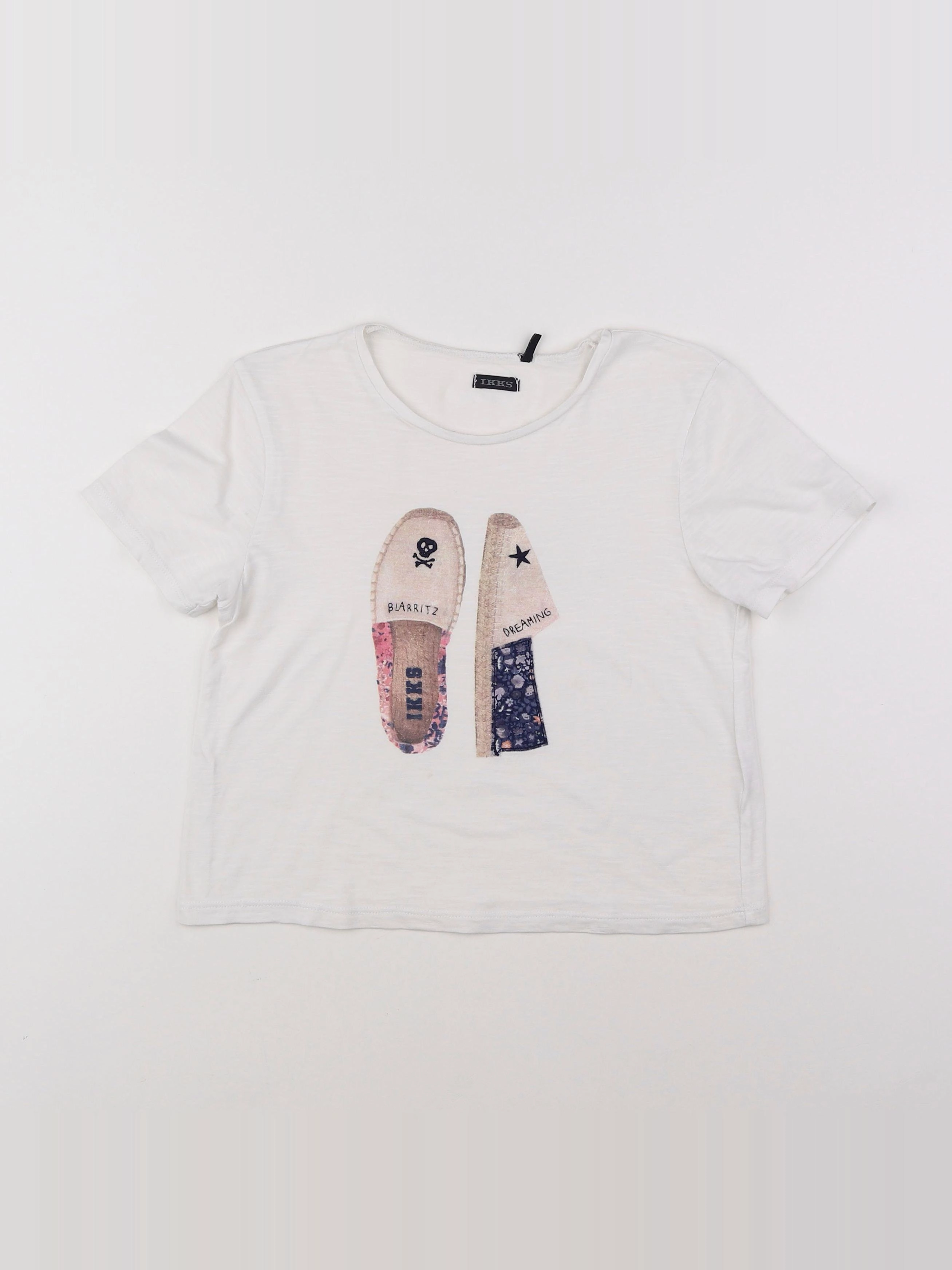 IKKS - tee-shirt blanc - 8 ans