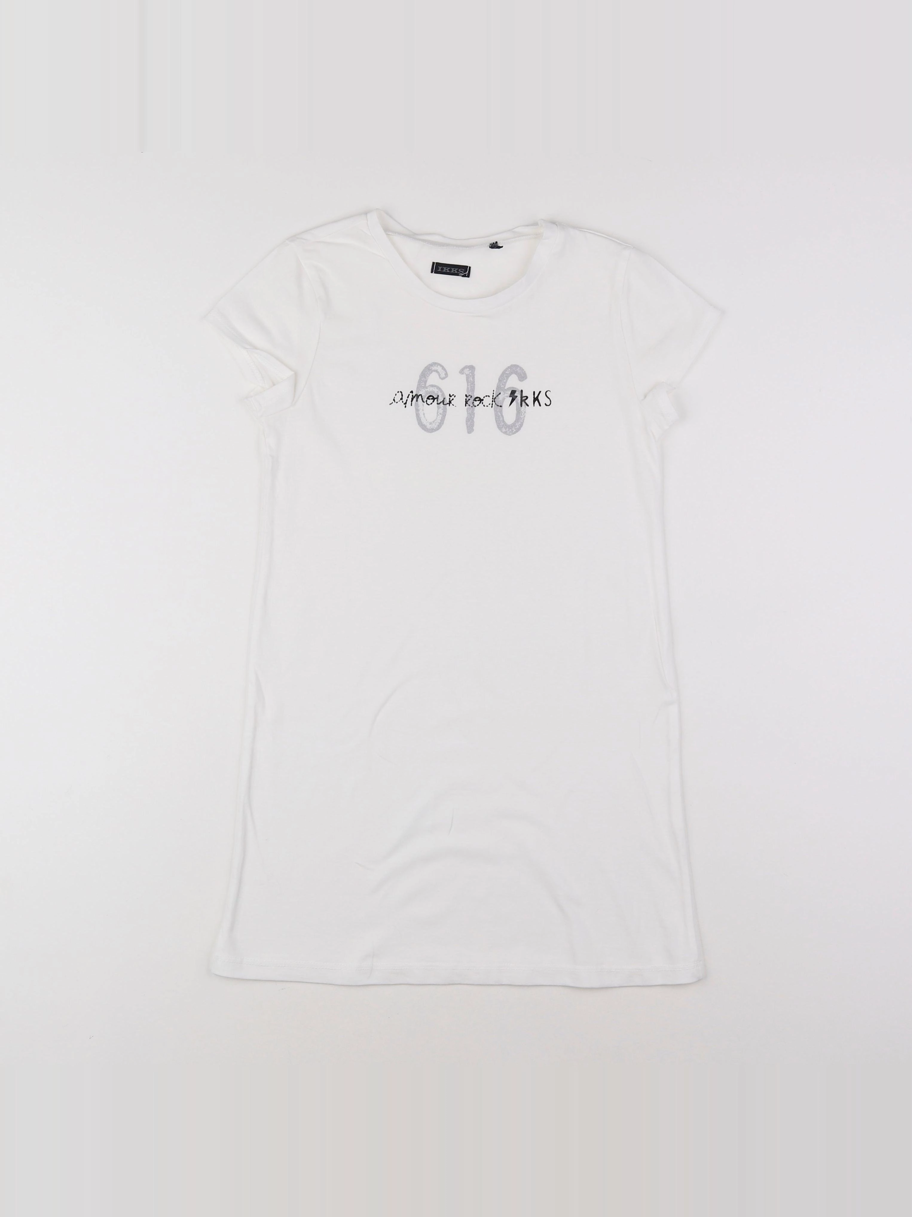 IKKS - robe blanc - 8 ans