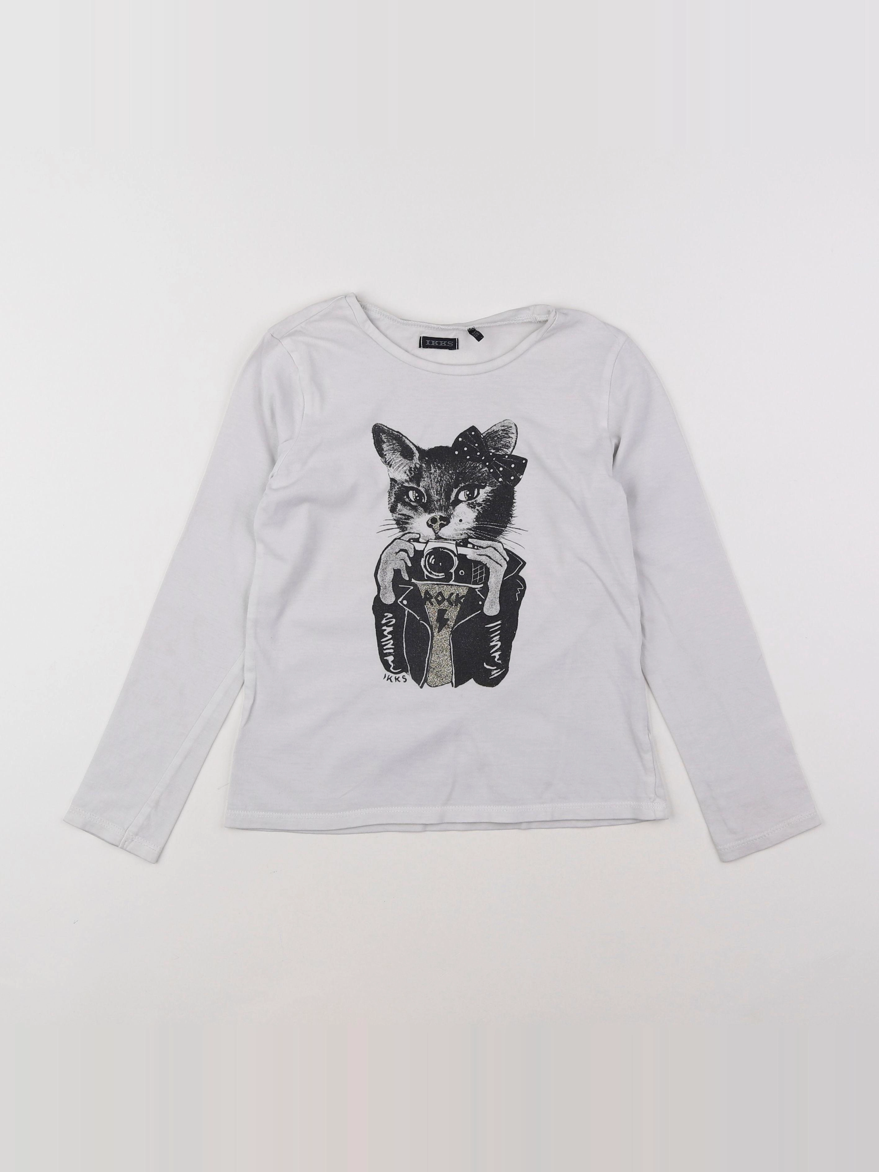 IKKS - tee-shirt blanc - 8 ans