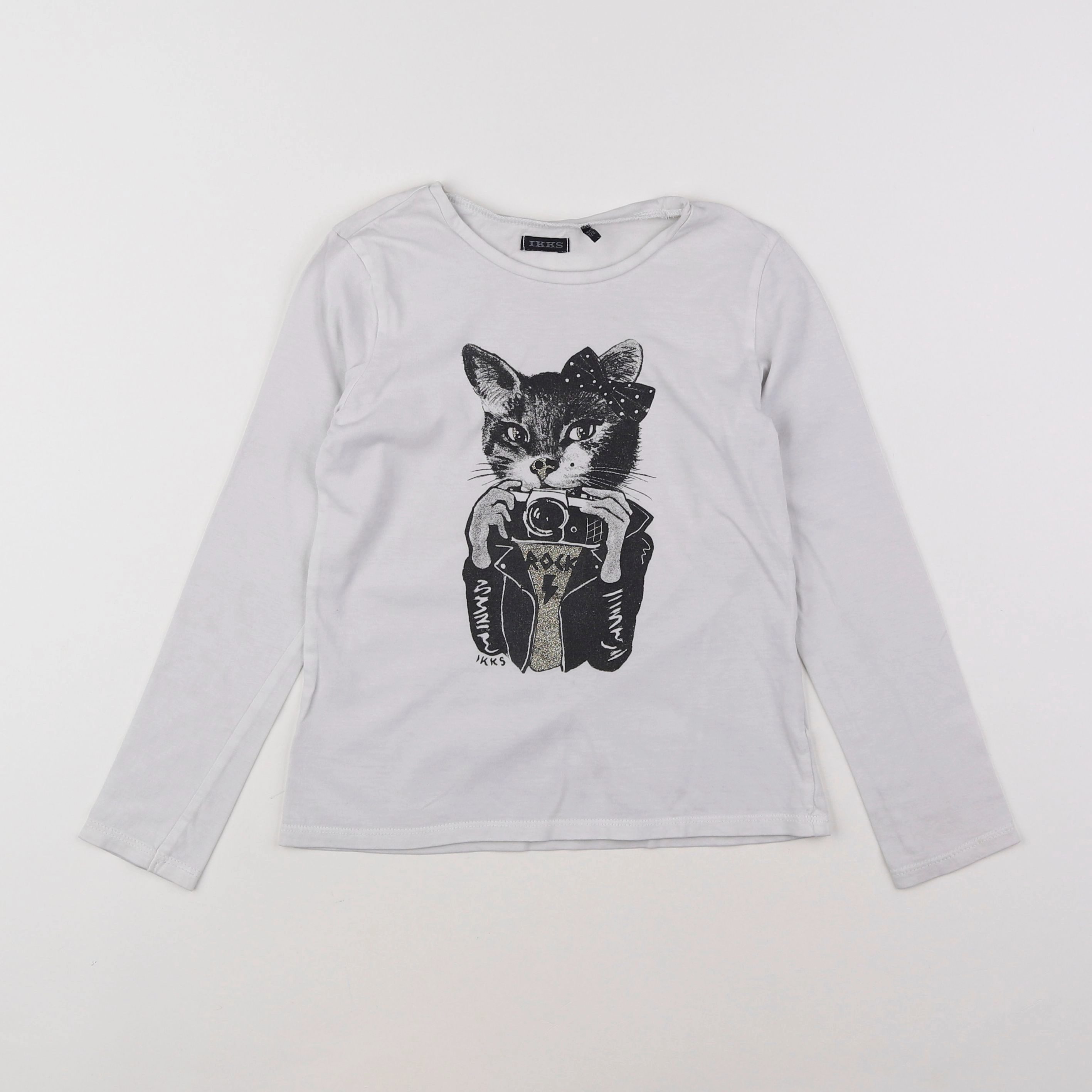 IKKS - tee-shirt blanc - 8 ans
