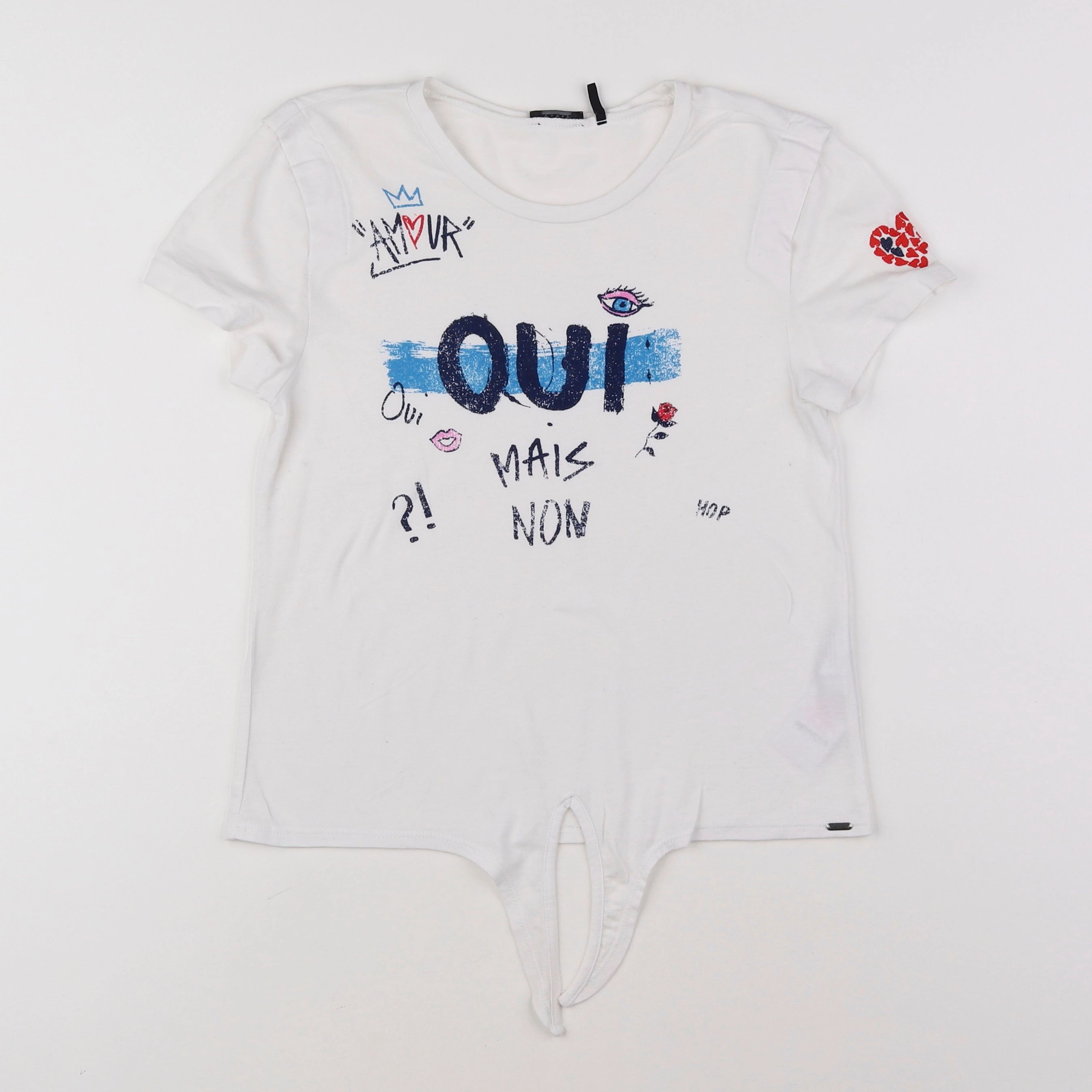 IKKS - tee-shirt blanc - 8 ans