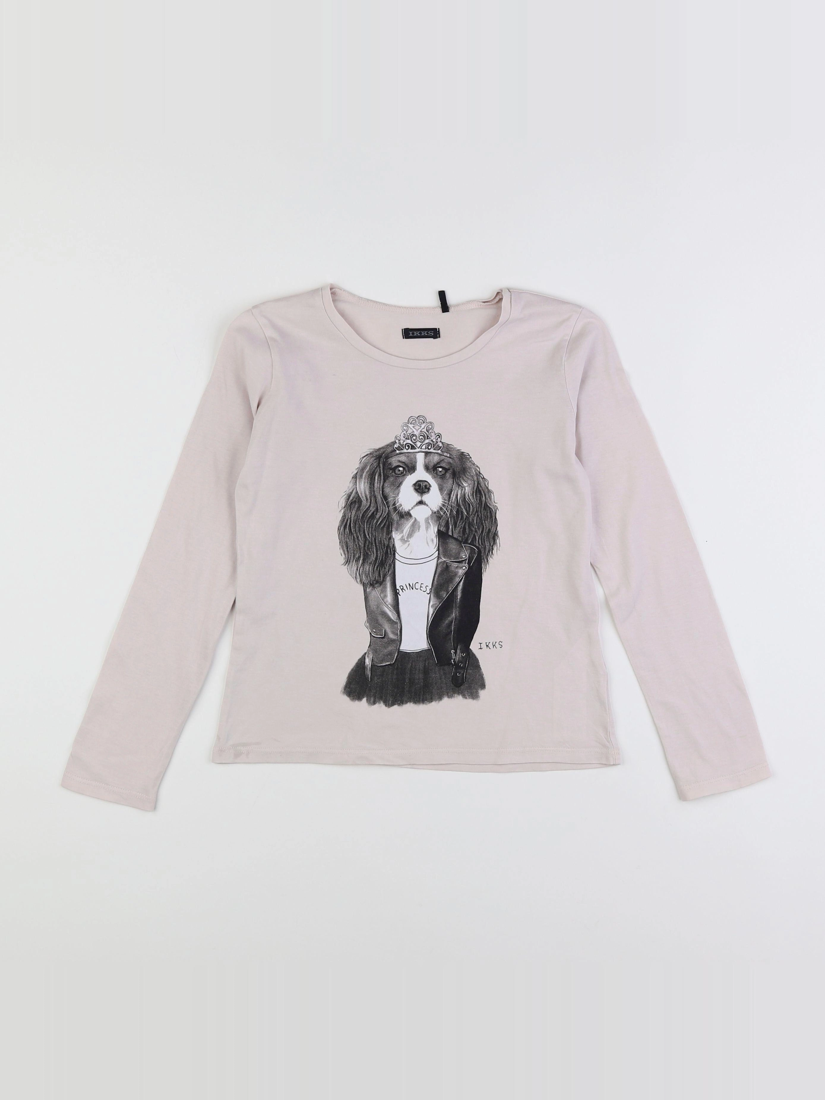 IKKS - tee-shirt rose - 8 ans