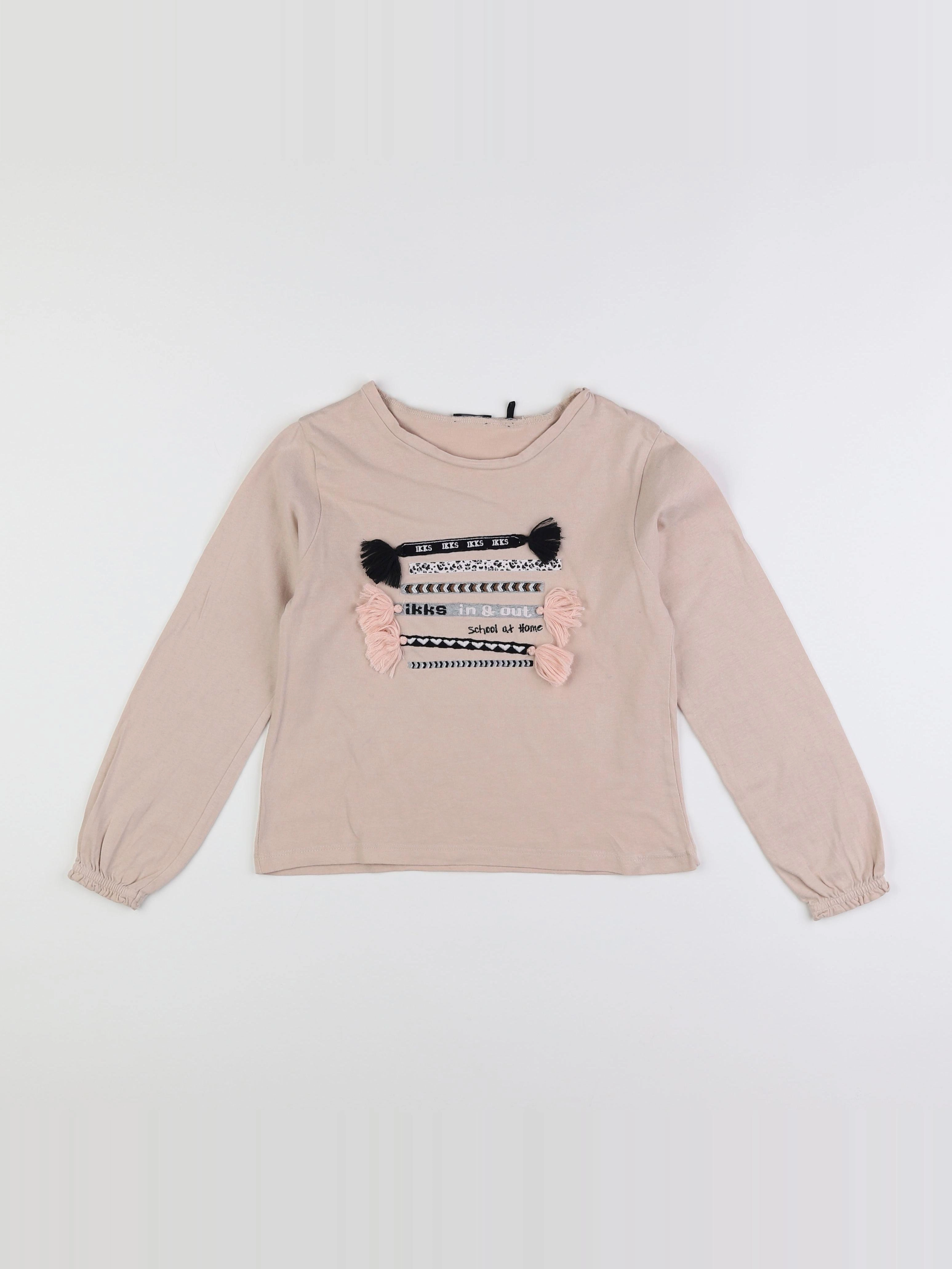 IKKS - tee-shirt rose - 8 ans