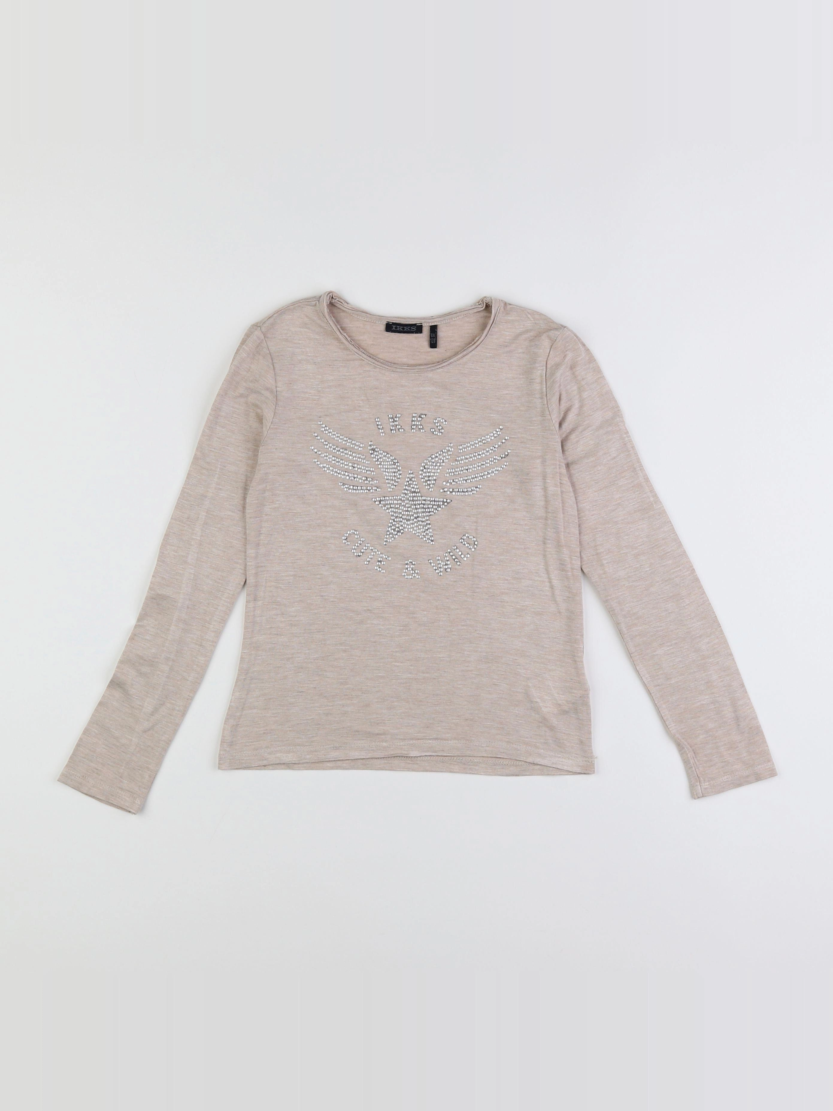 IKKS - tee-shirt beige - 8 ans