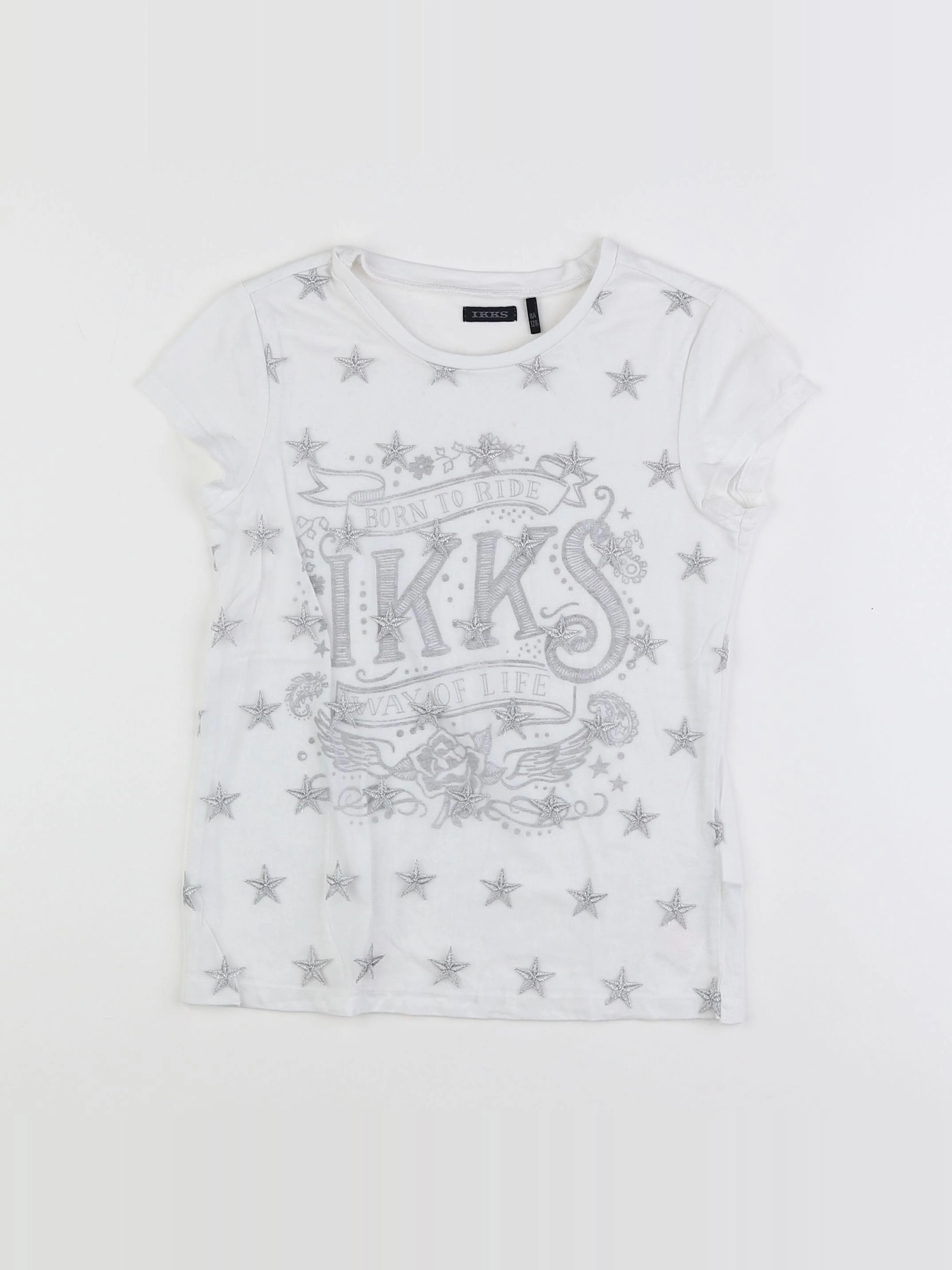 IKKS - tee-shirt blanc - 8 ans