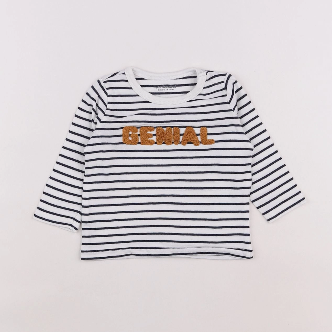 Vertbaudet - tee-shirt blanc - 6 mois