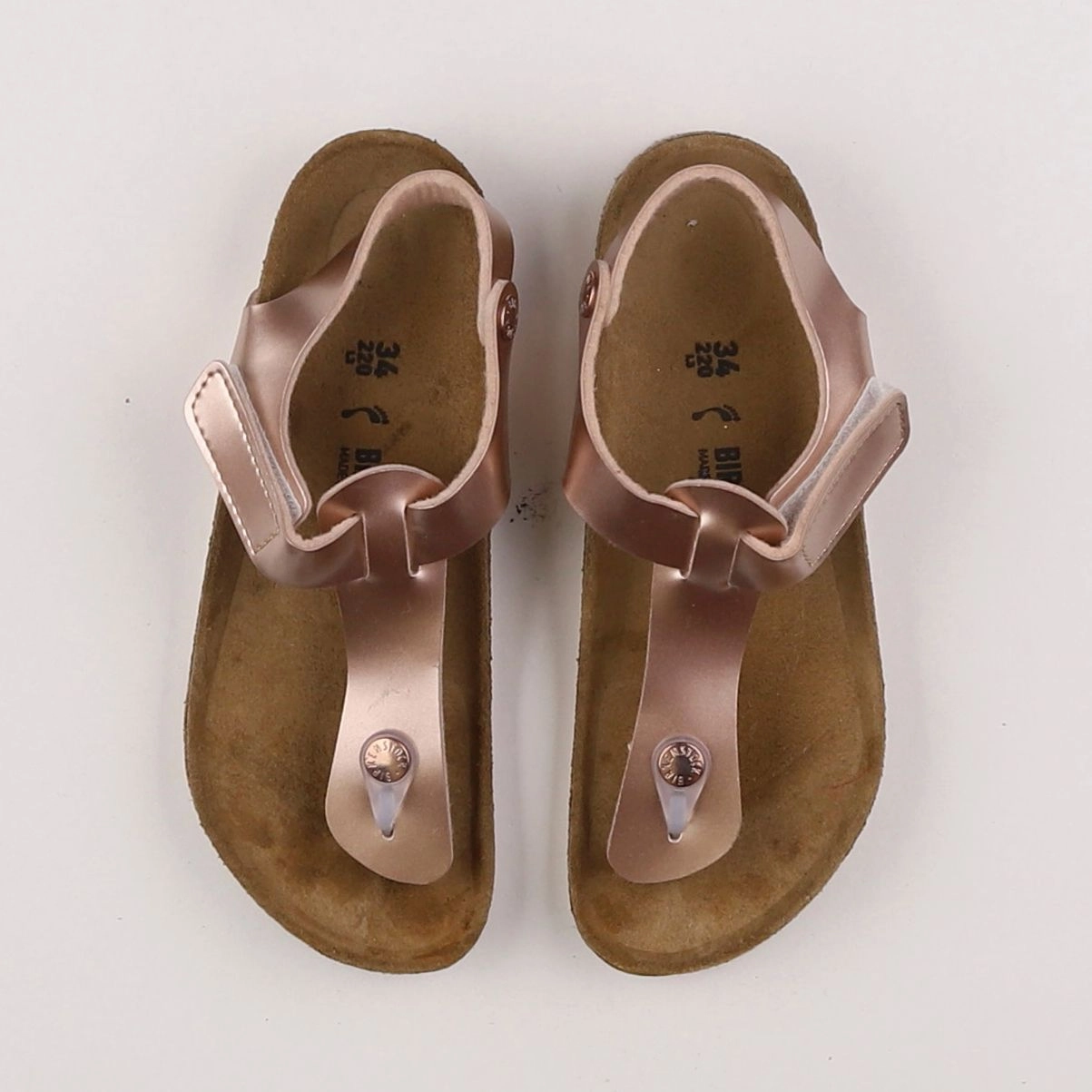 Birkenstock - sandales rose, or - pointure 34