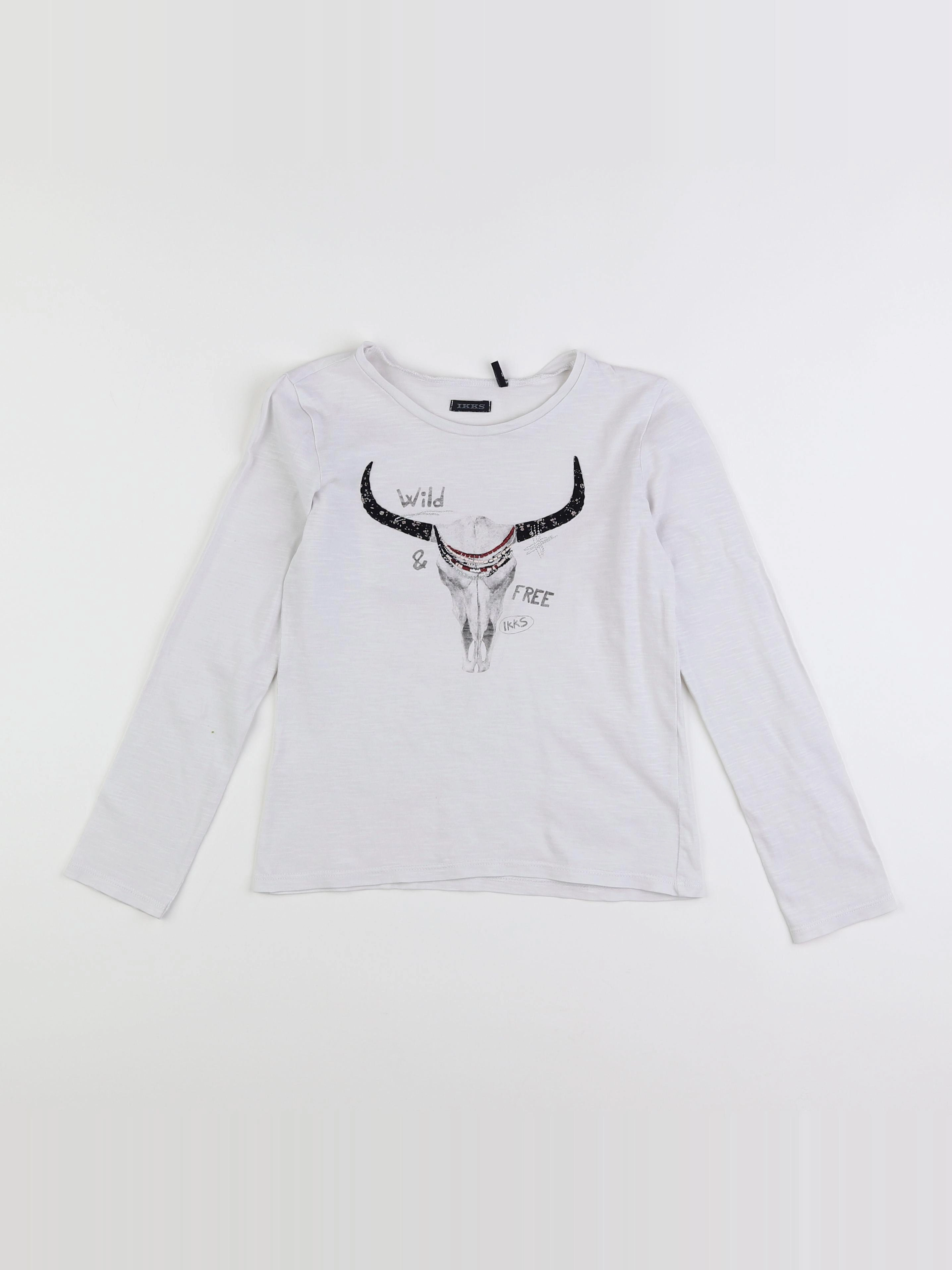 IKKS - tee-shirt blanc - 8 ans