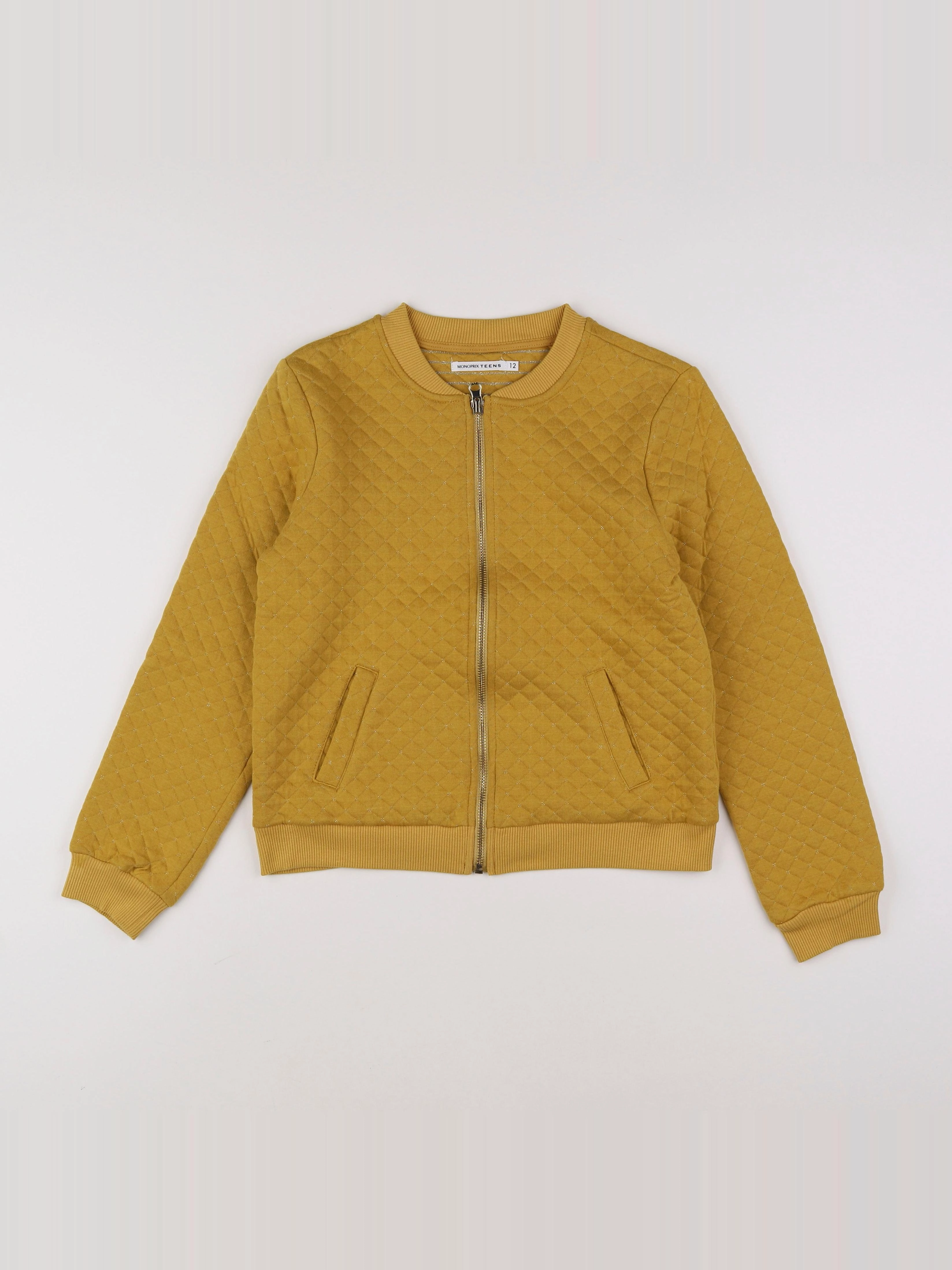 Monoprix - sweat jaune, argent - 12 ans