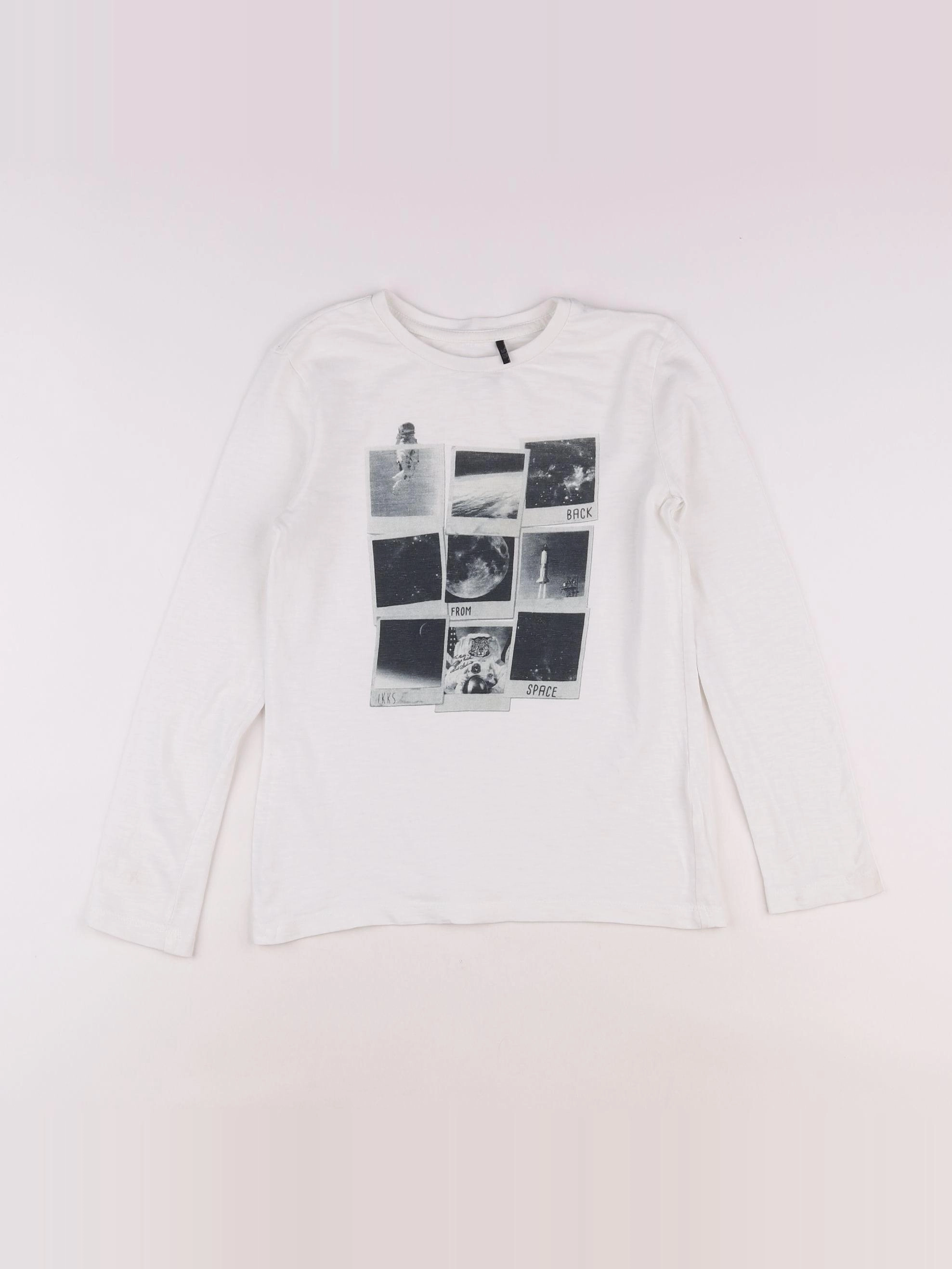 IKKS - tee-shirt blanc - 8 ans