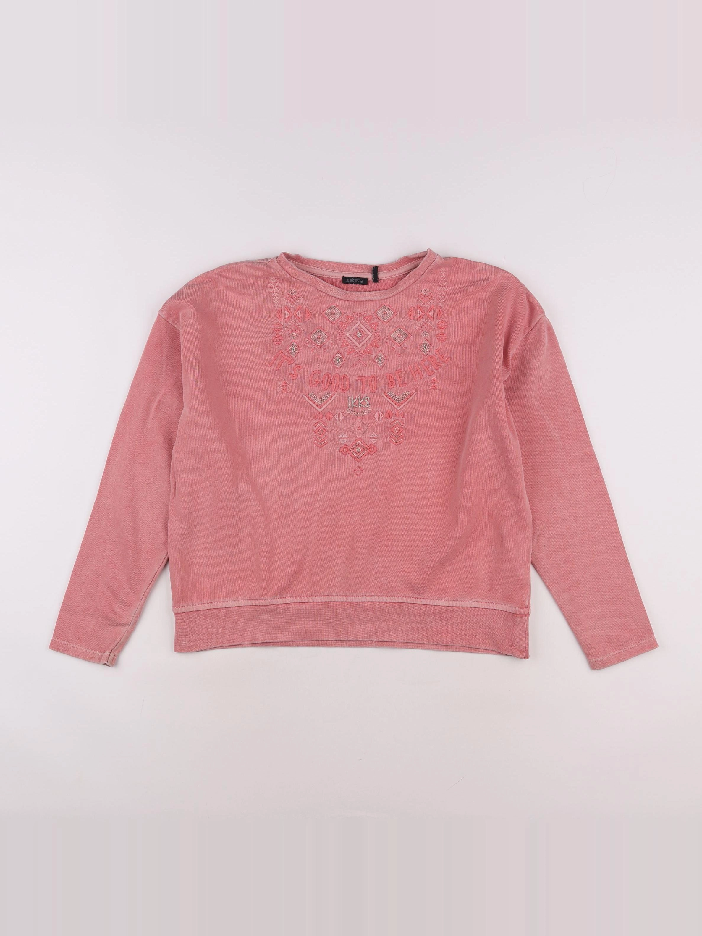 IKKS - sweat rose - 12 ans