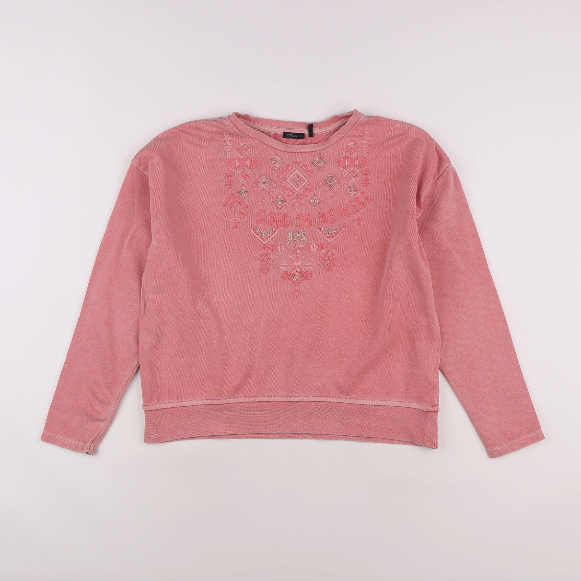 IKKS - sweat rose - 12 ans