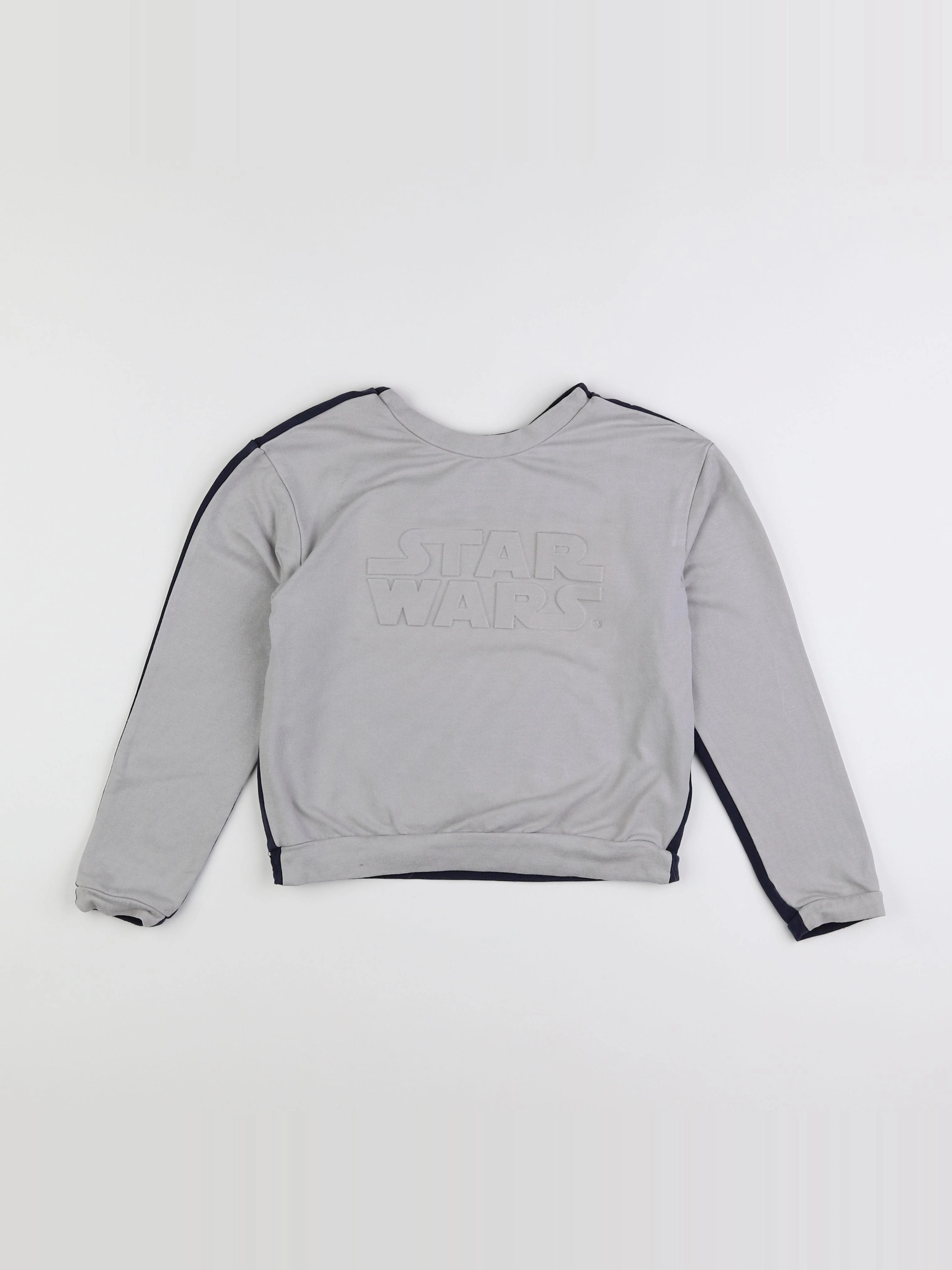 IKKS - sweat imprimé au dos gris - 10 ans