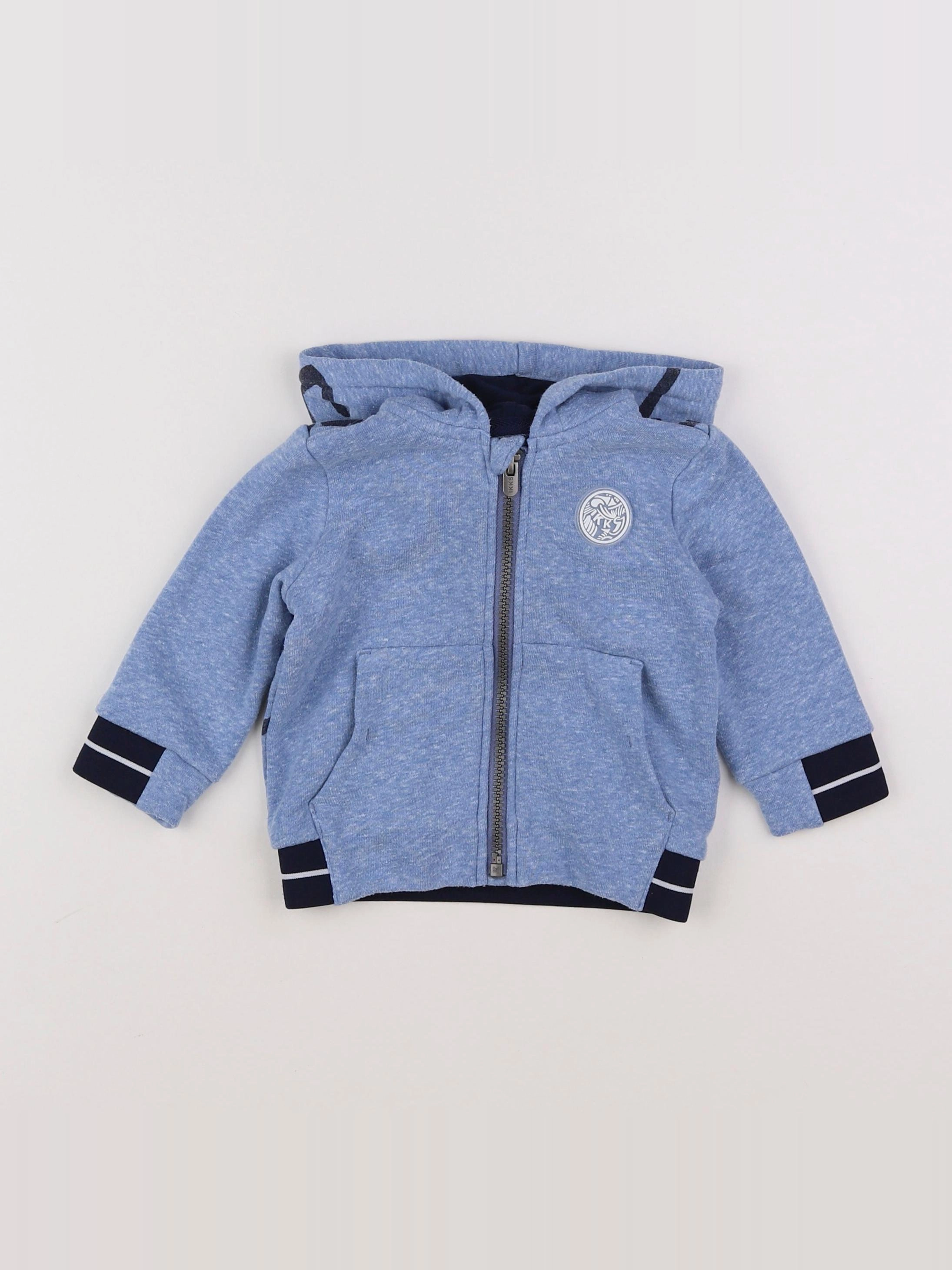 IKKS - sweat bleu - 6 mois