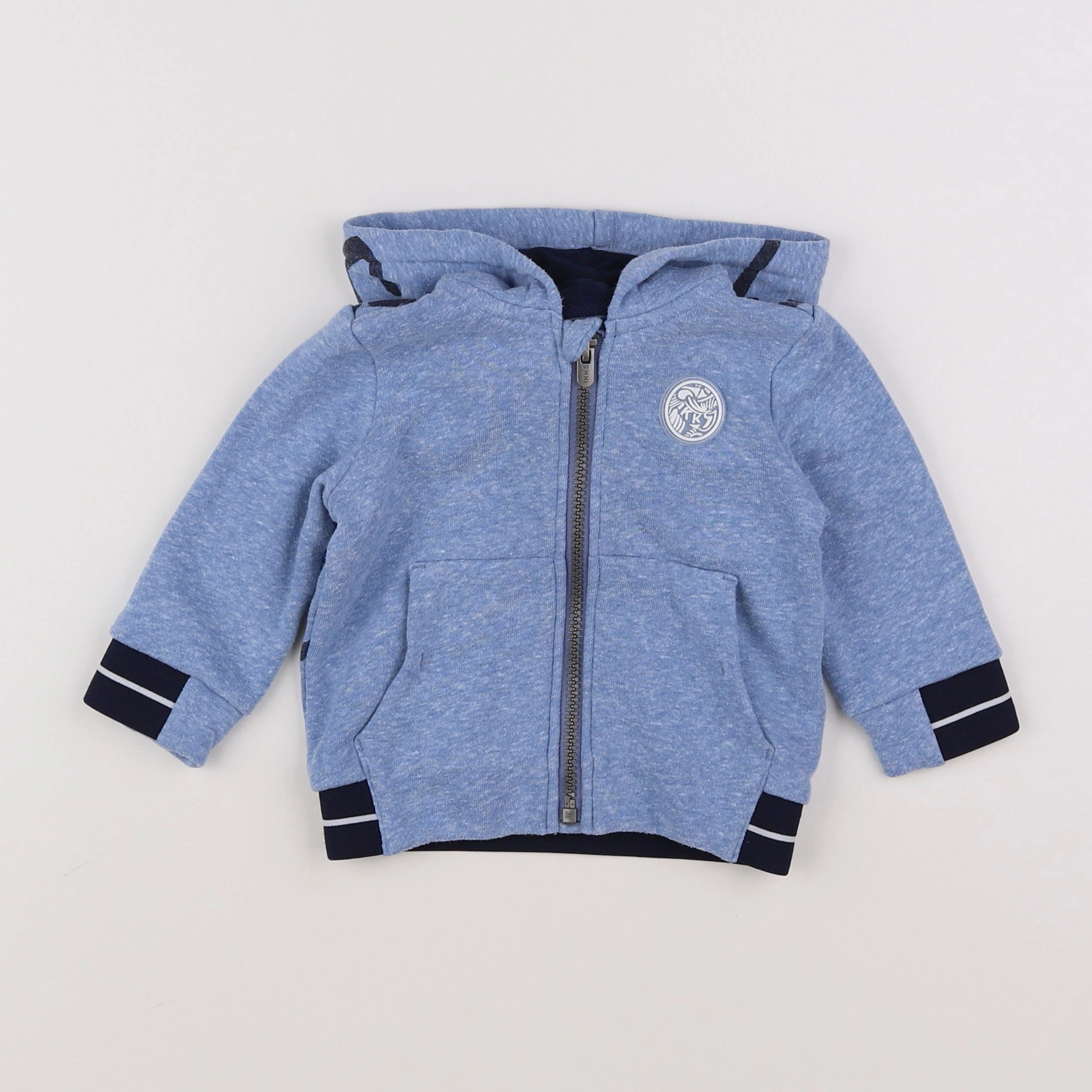 IKKS - sweat bleu - 6 mois