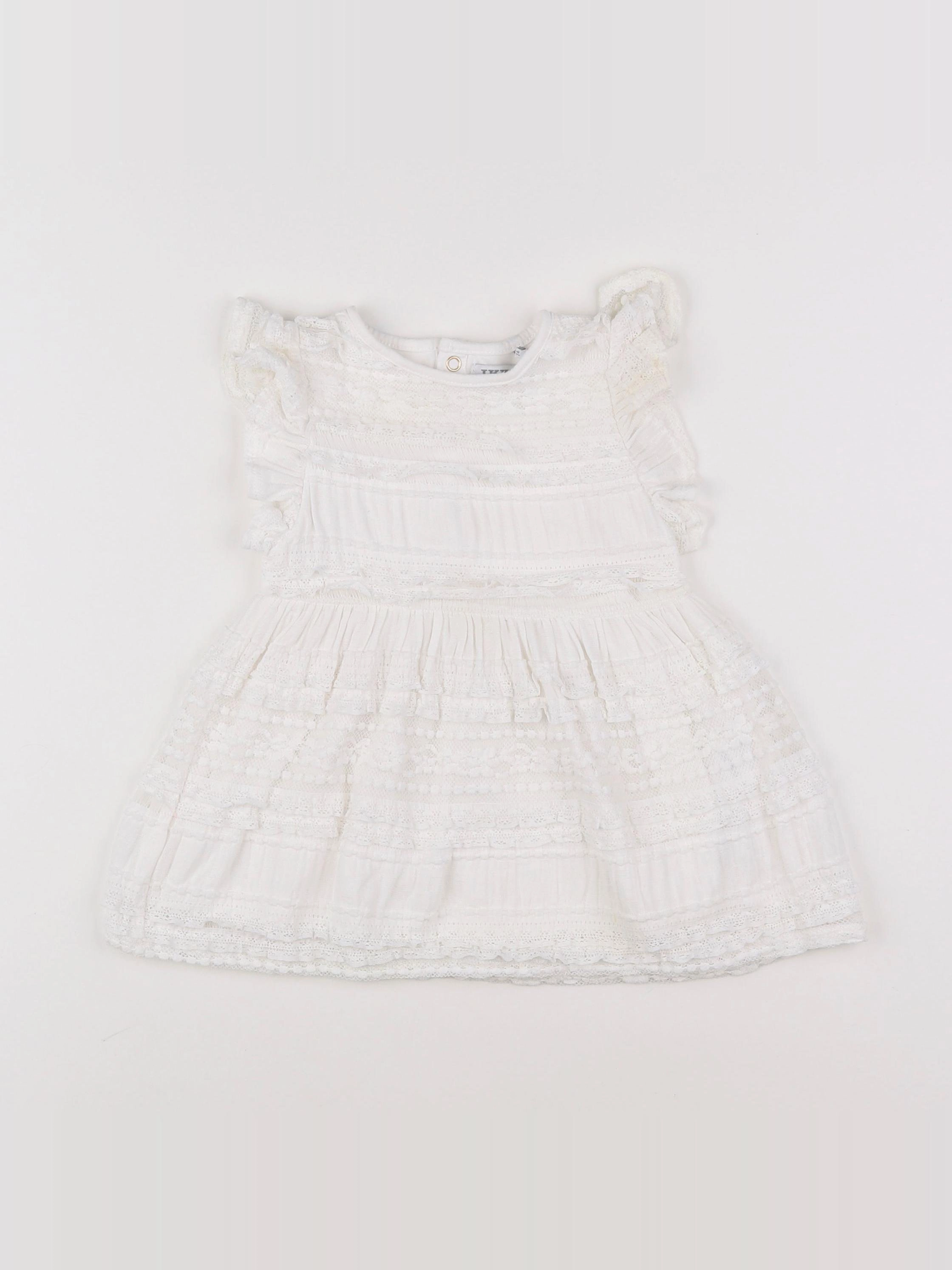 IKKS - robe blanc - 6 mois