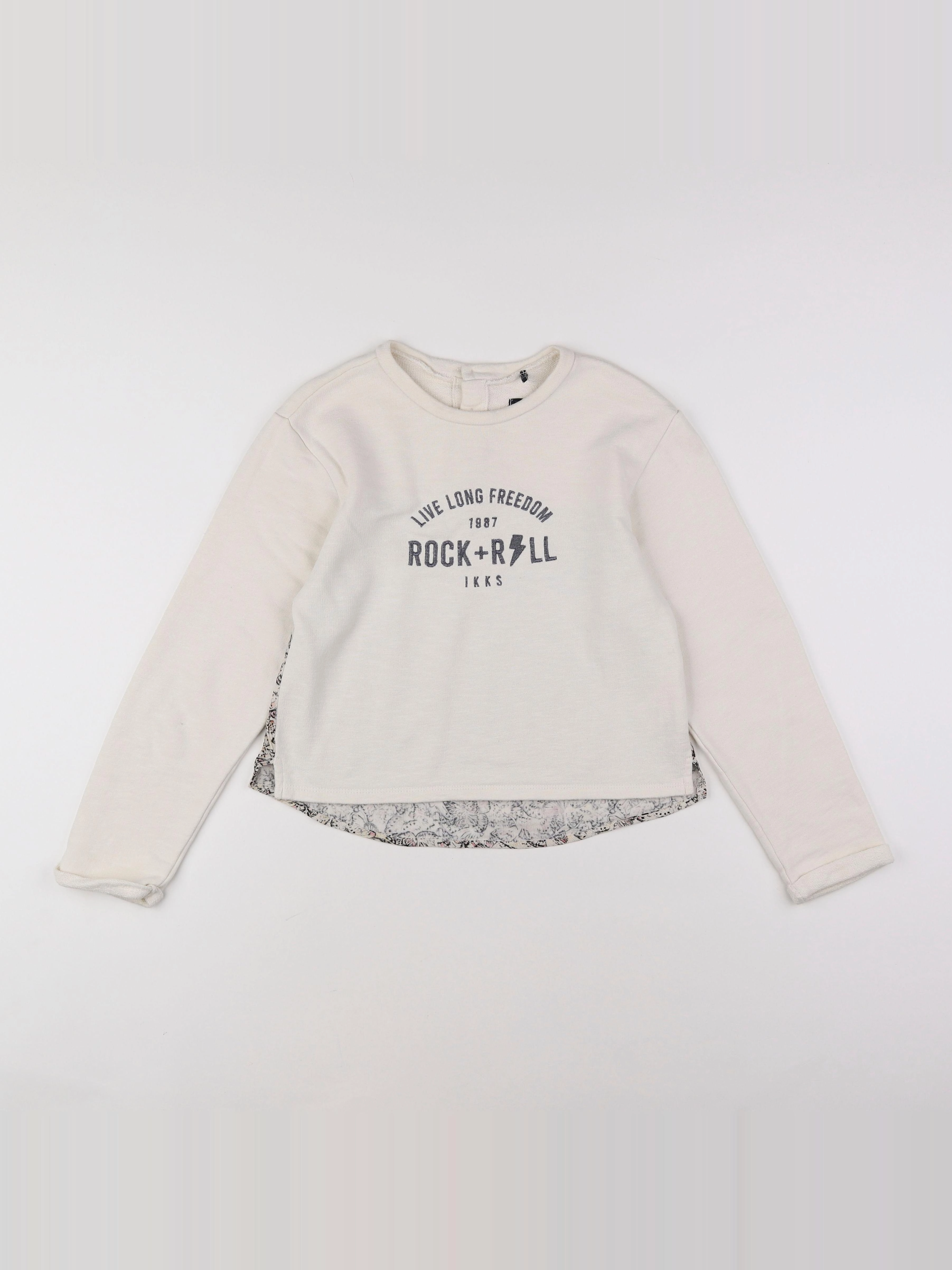 IKKS - sweat blanc - 10 ans