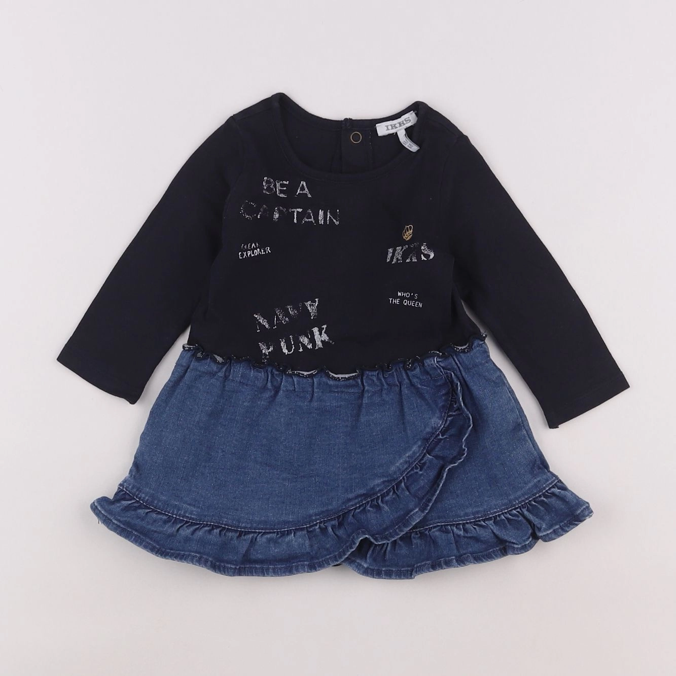 IKKS - robe bleu - 12 mois