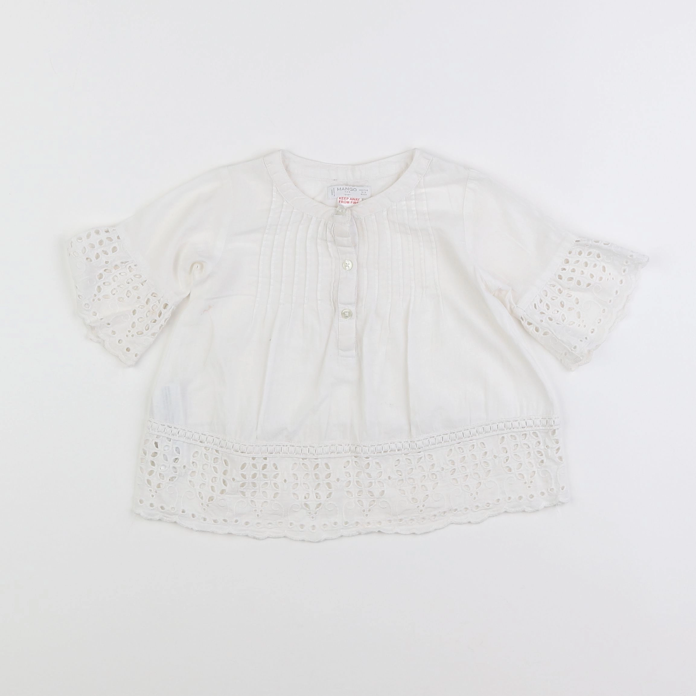 Mango - blouse blanc - 9/12 mois