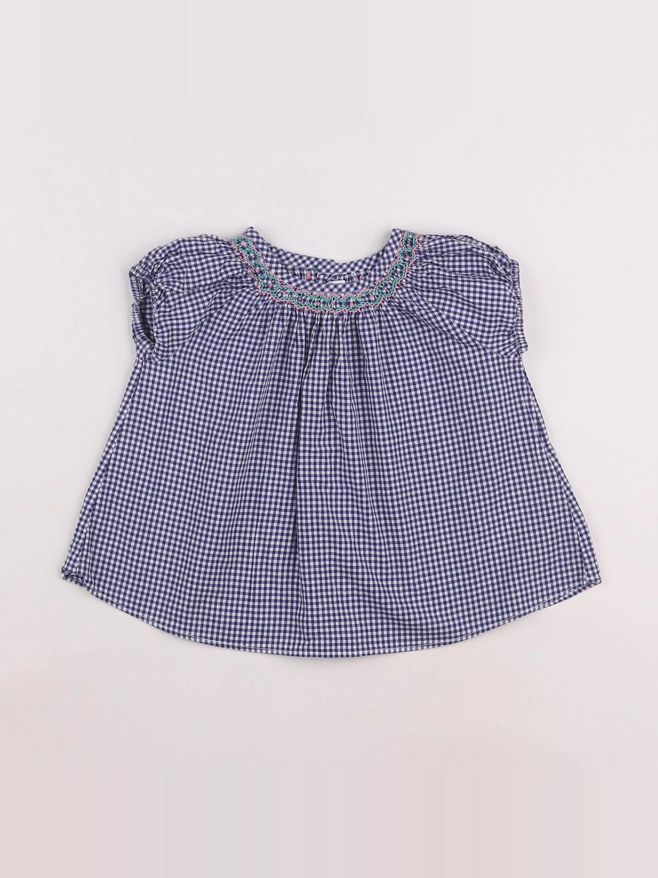 Jacadi - blouse bleu - 12 mois