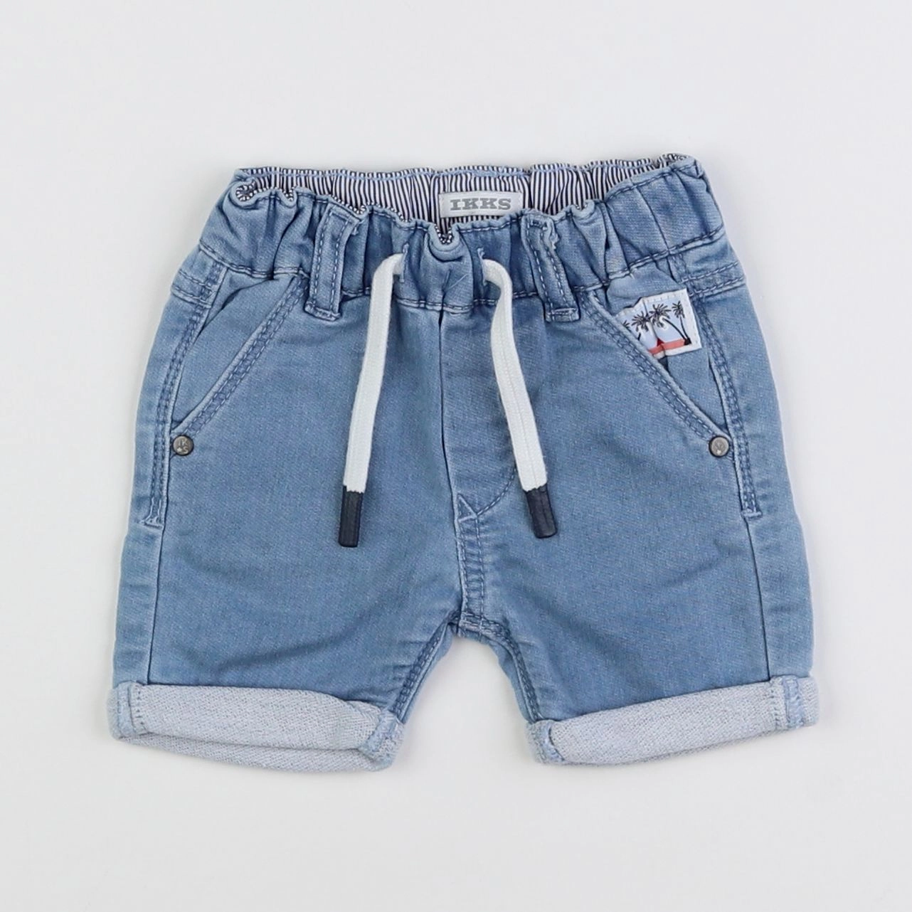 IKKS - short bleu - 3 mois