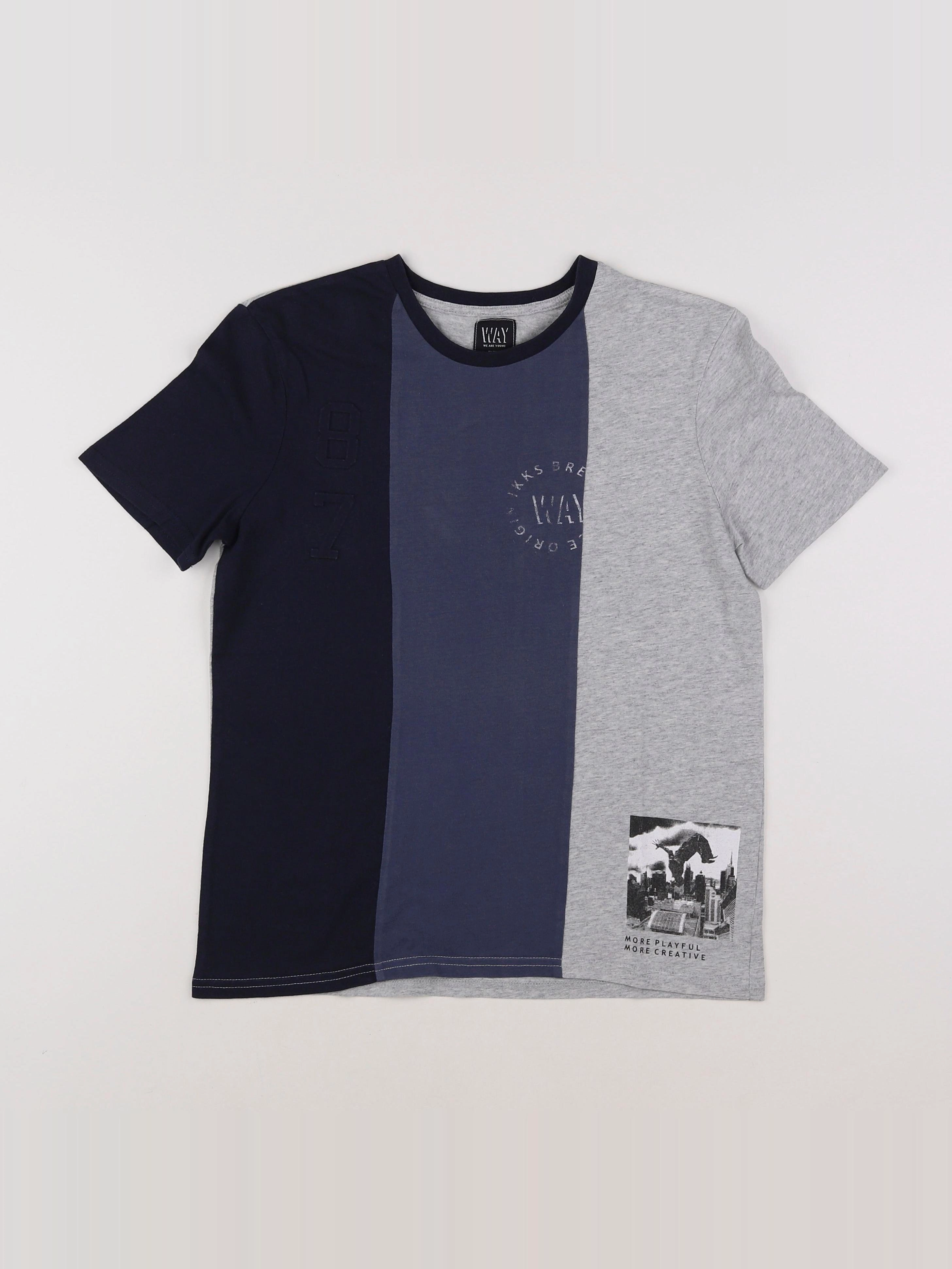 IKKS - tee-shirt gris - 14 ans