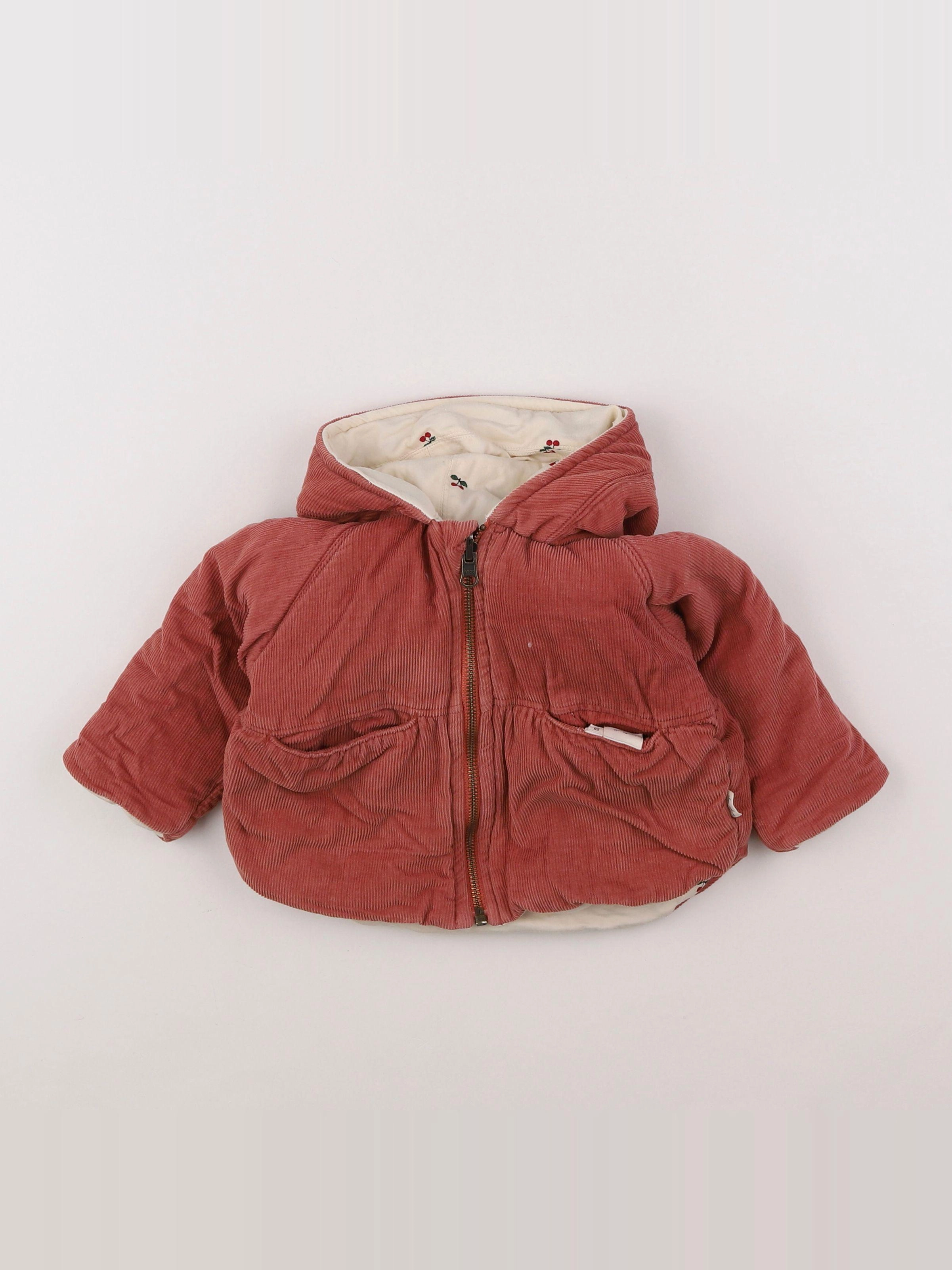 Konges slojd - manteau rose - 6/9 mois