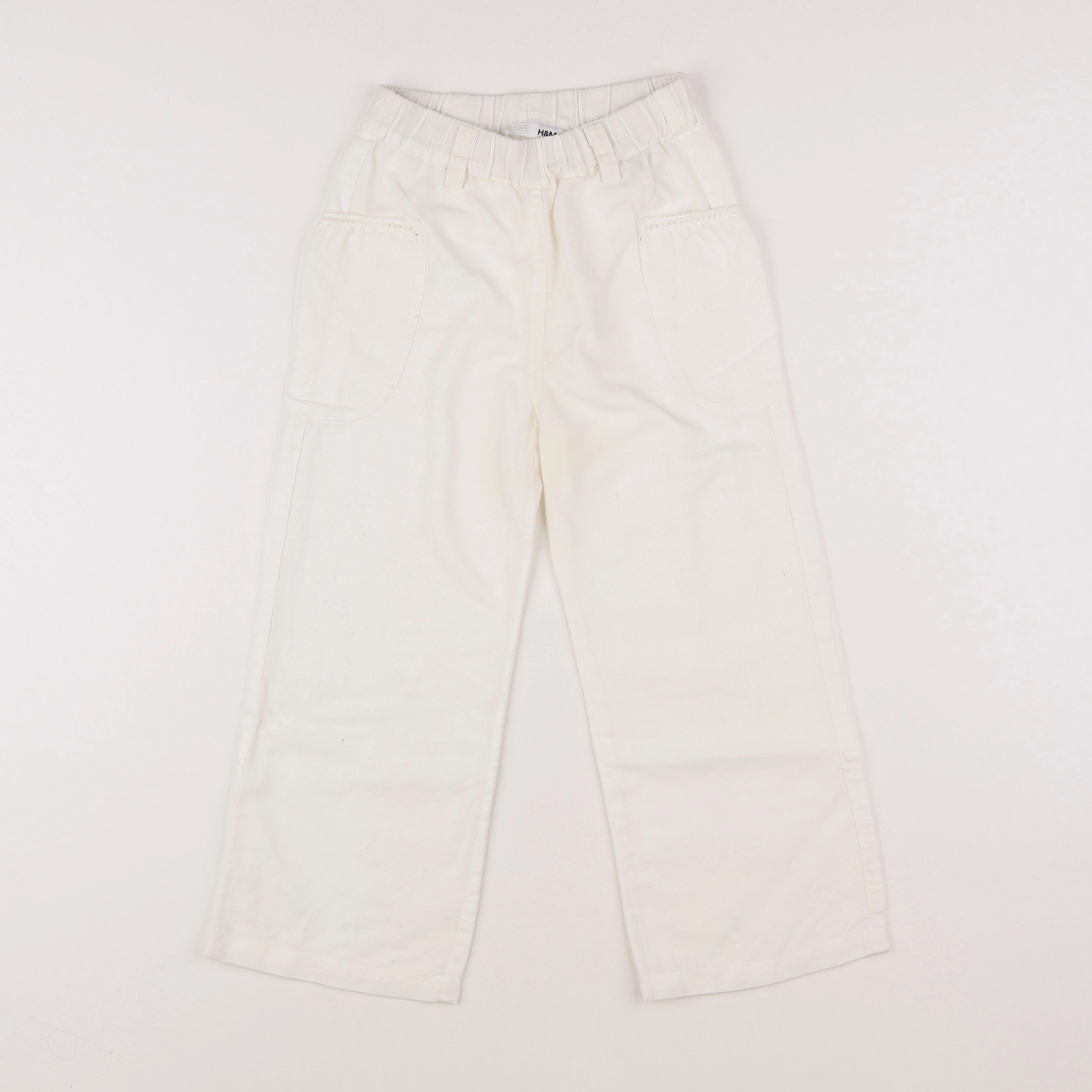 H&M - pantalon blanc - 4/5 ans