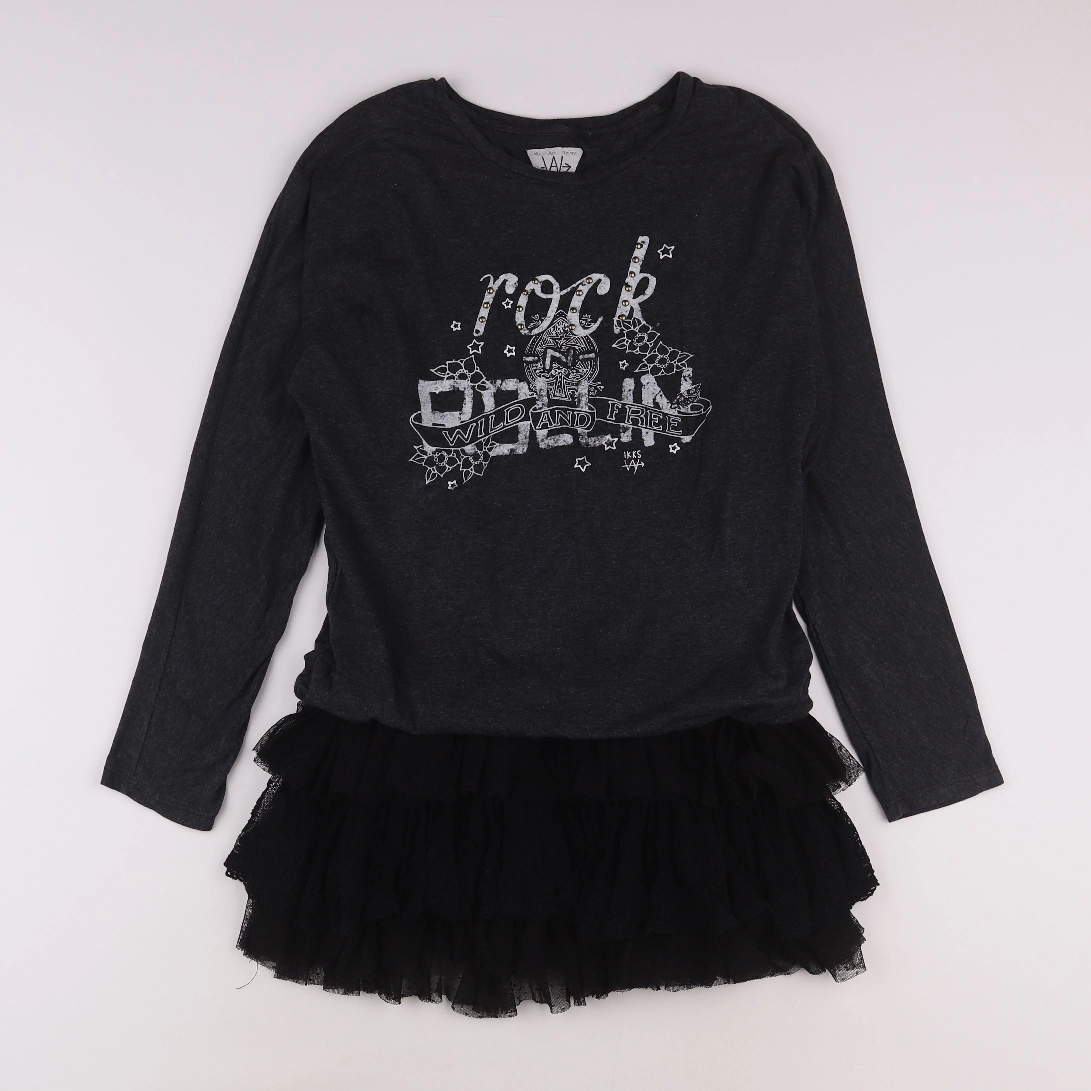IKKS - robe gris - 12 ans