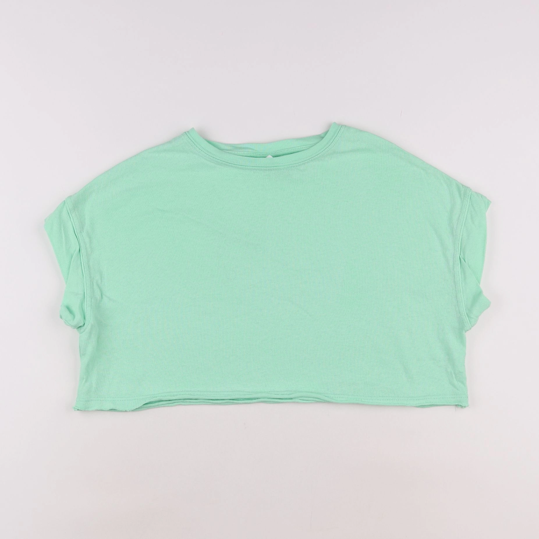 Zara - tee shirt court vert - 13/14 ans