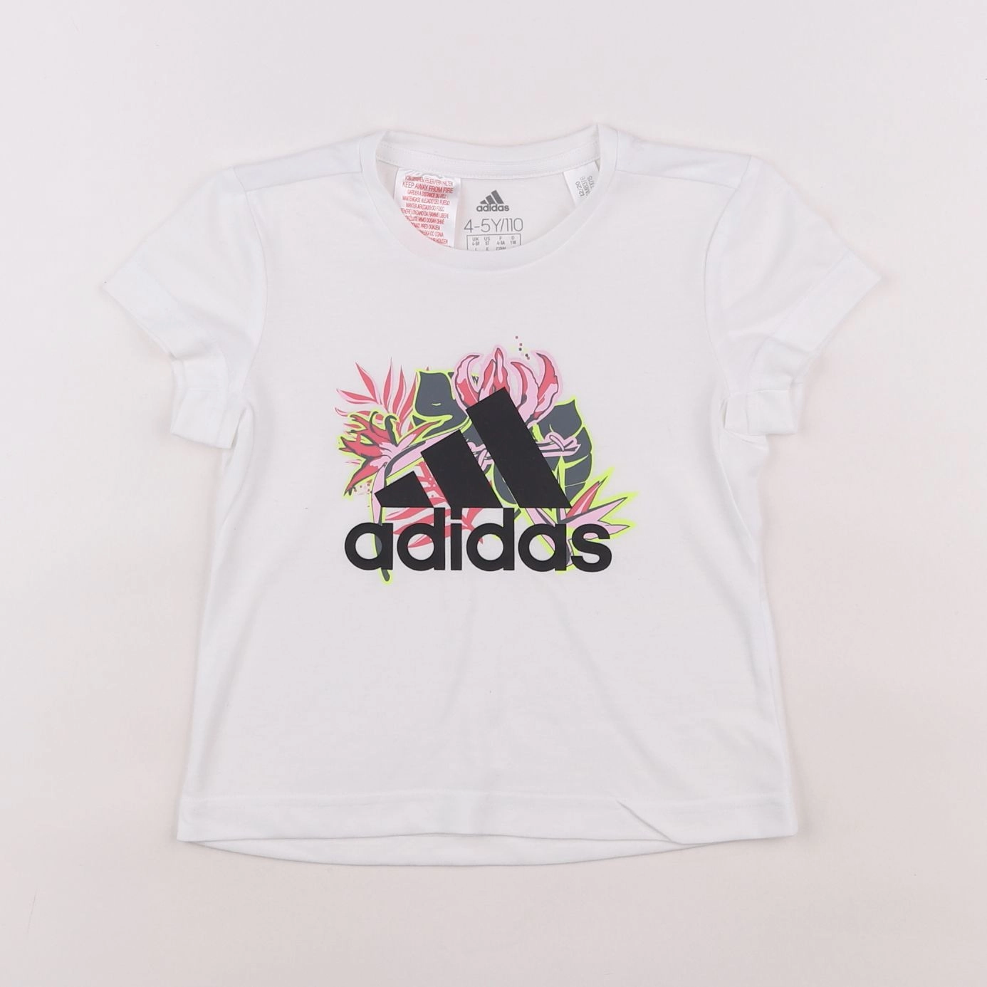 Adidas - tee-shirt blanc - 4/5 ans