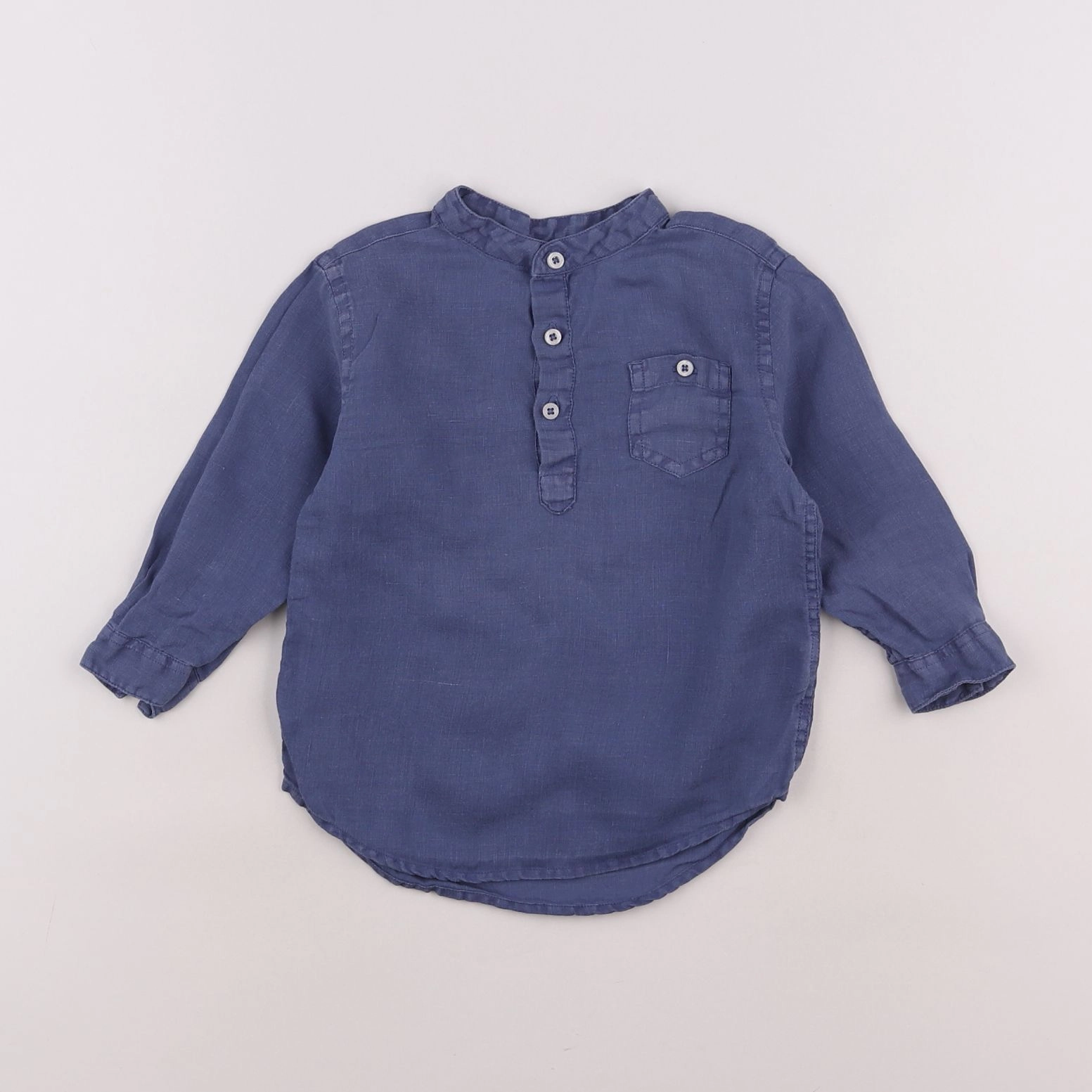 Boutchou - chemise bleu - 18 mois