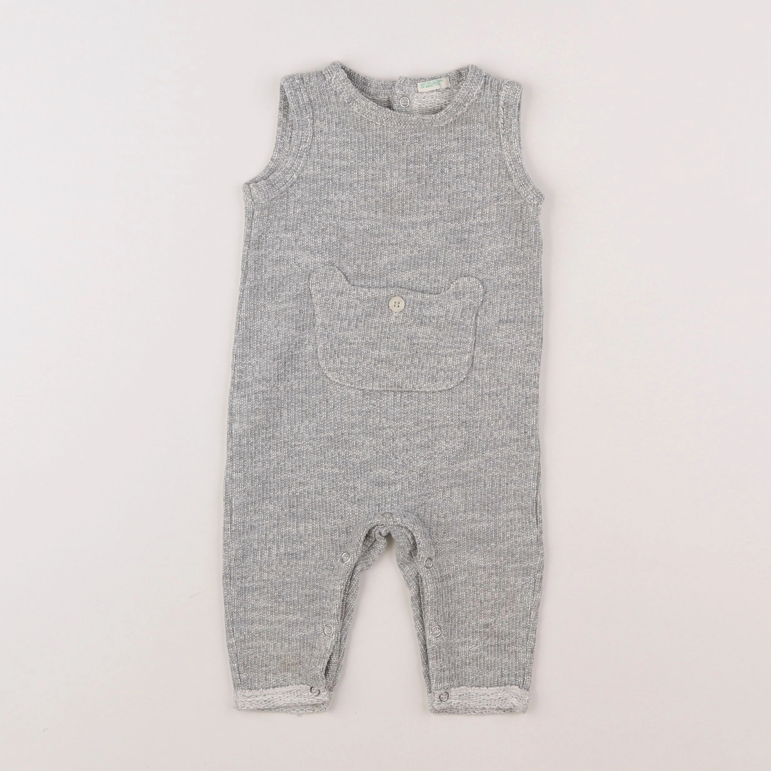 Benetton - combinaison gris - 6 mois