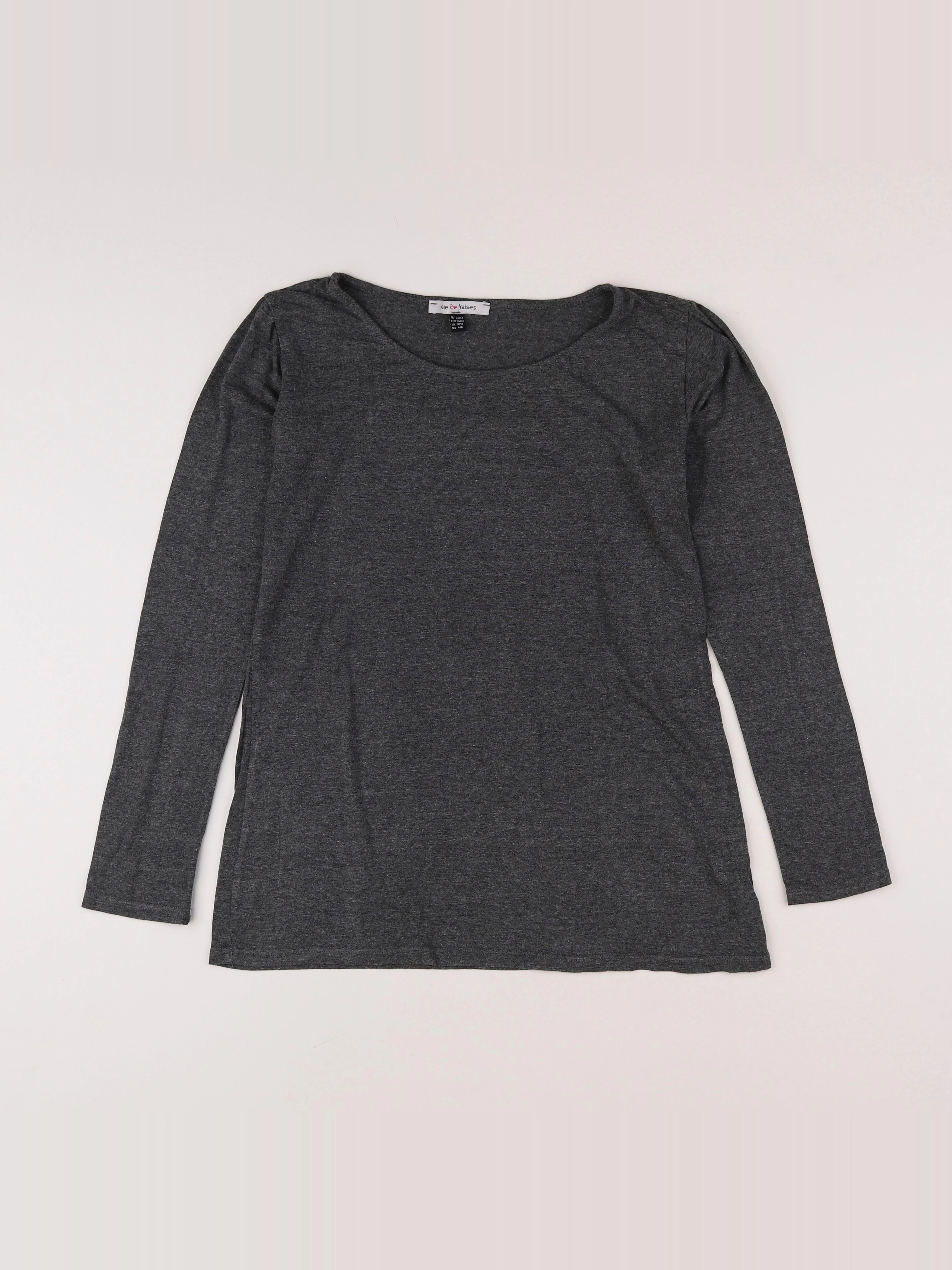 Envie de fraise - tee-shirt grossesse gris - 36 à 38