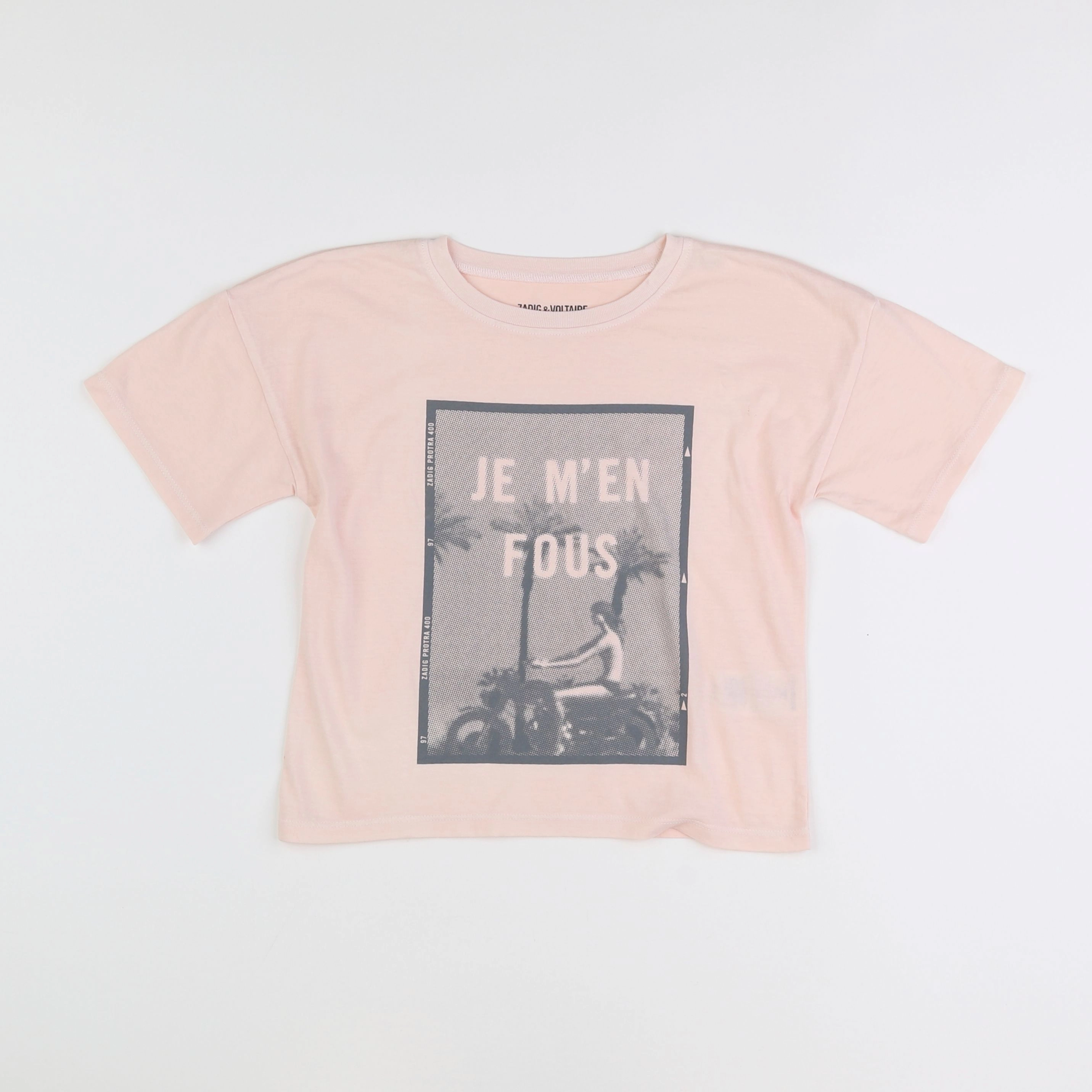 Zadig & Voltaire - tee-shirt rose - 6/7 ans