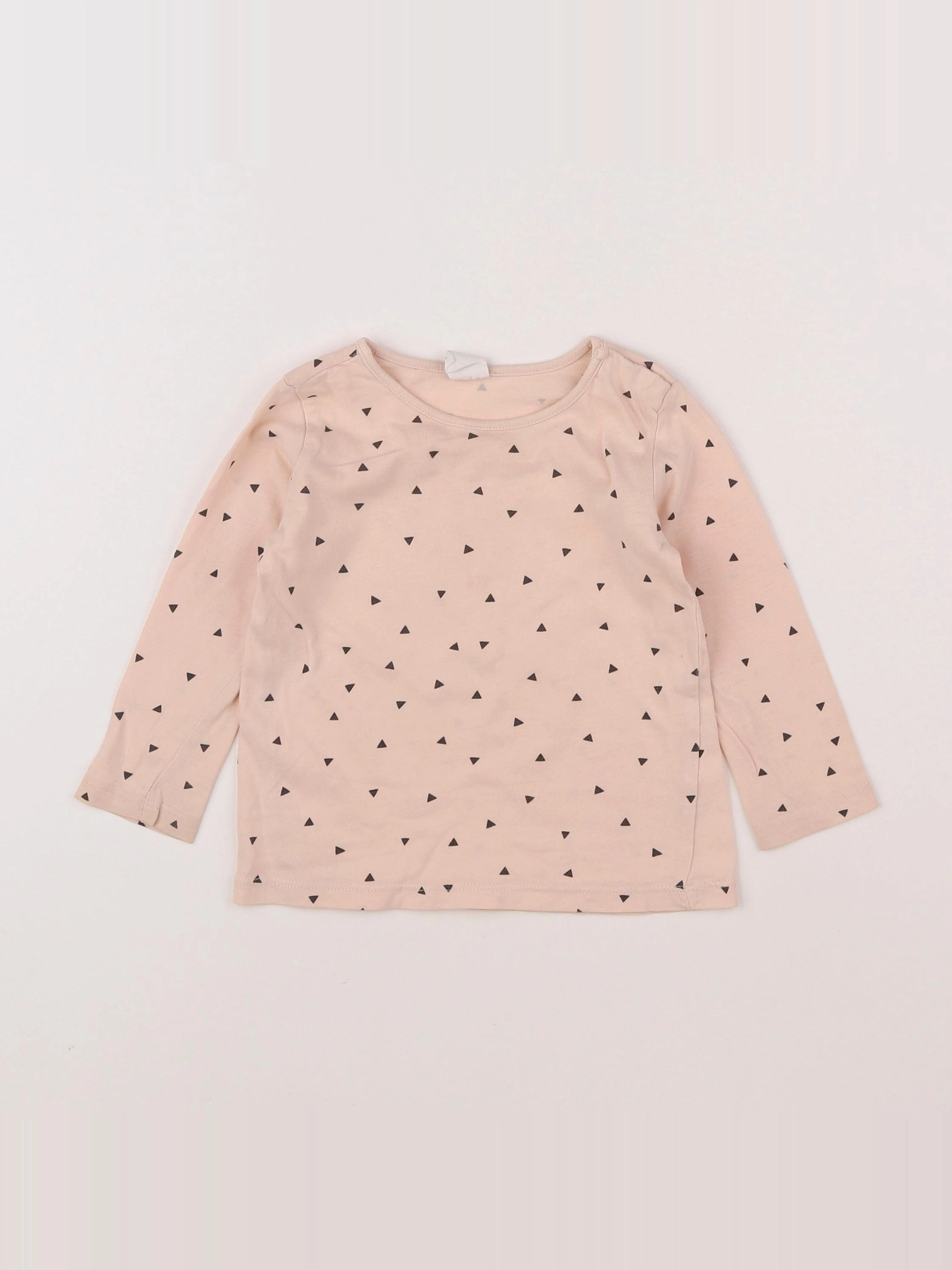 H&M - tee-shirt rose - 12/18 mois