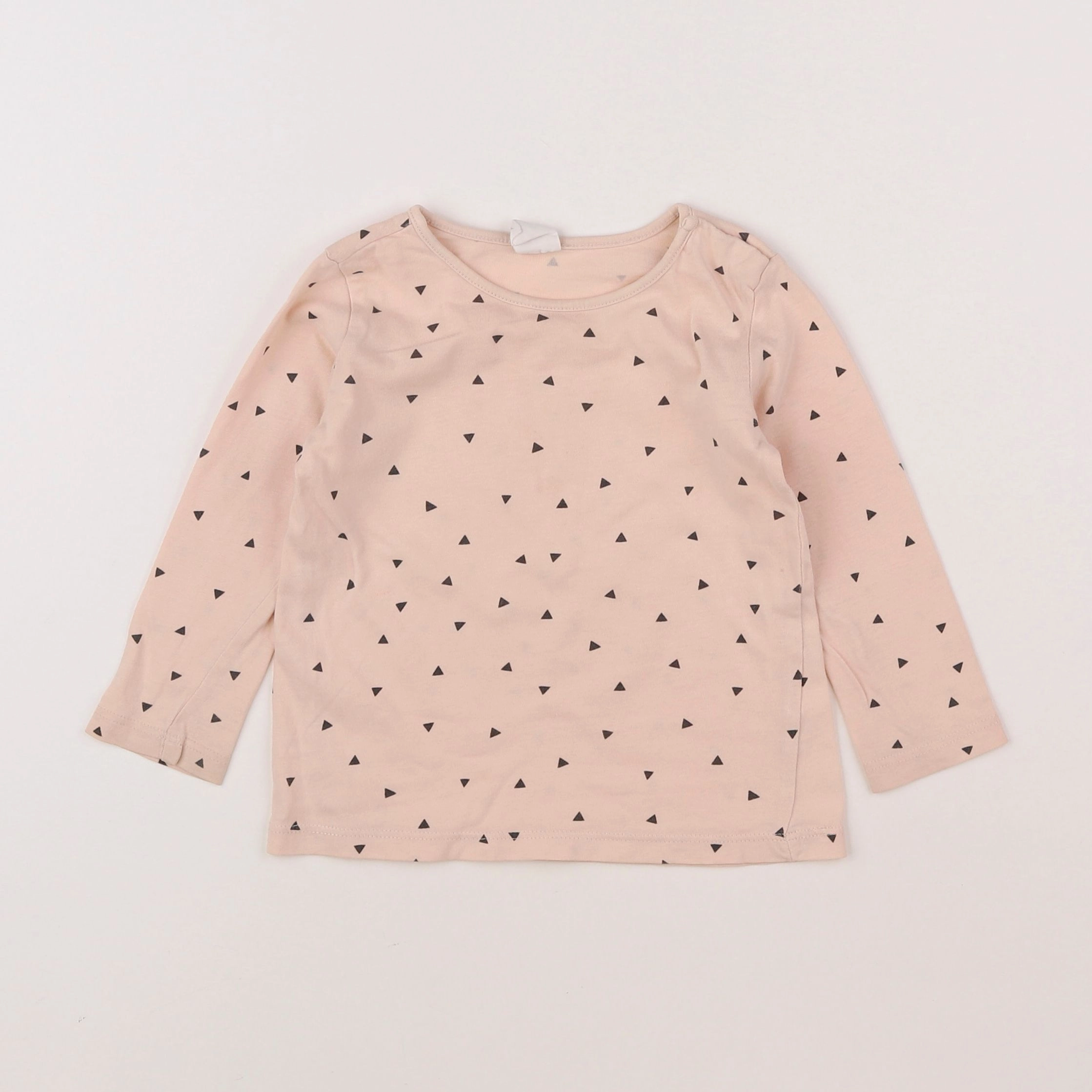H&M - tee-shirt rose - 12/18 mois