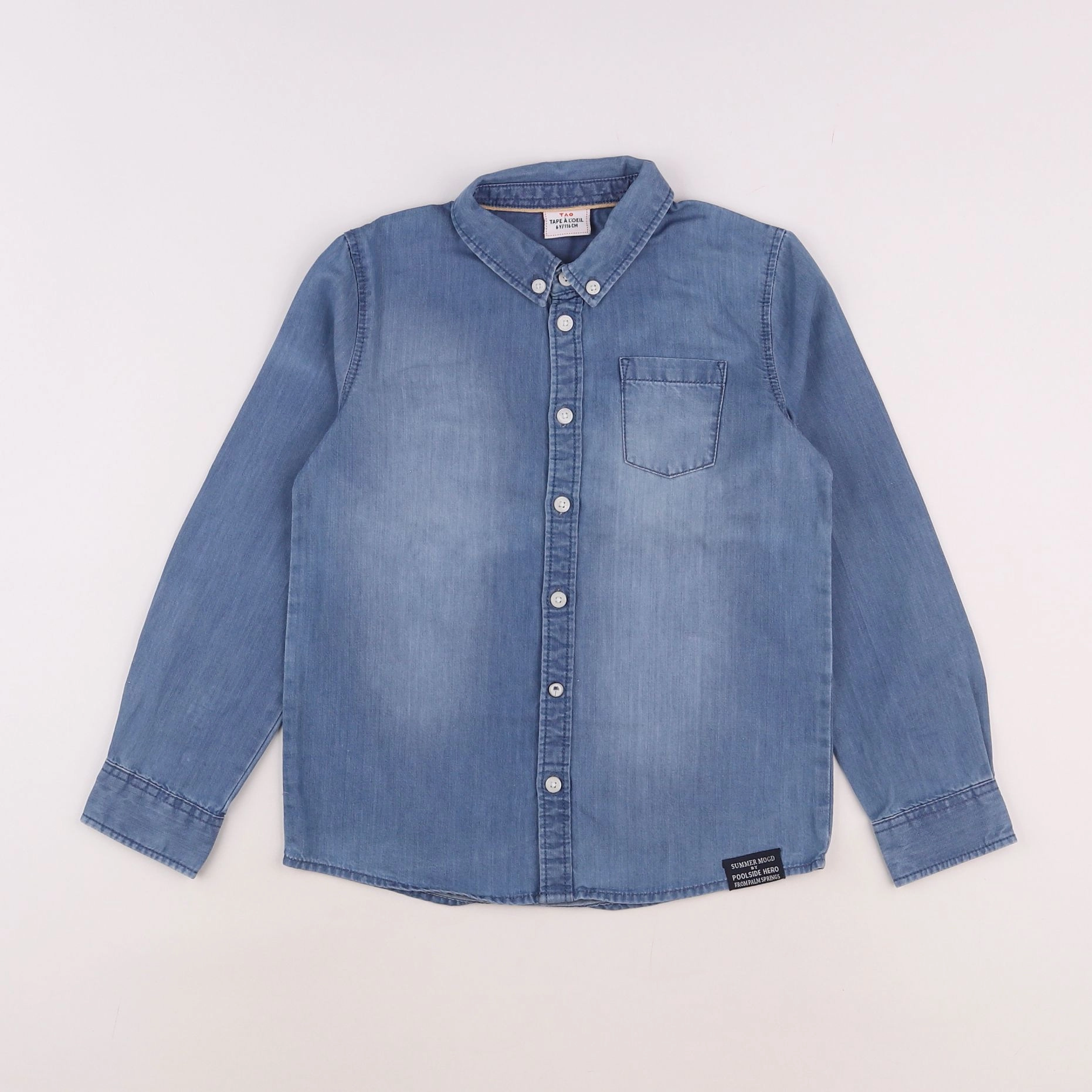 Tape à l'oeil - chemise bleu - 6 ans
