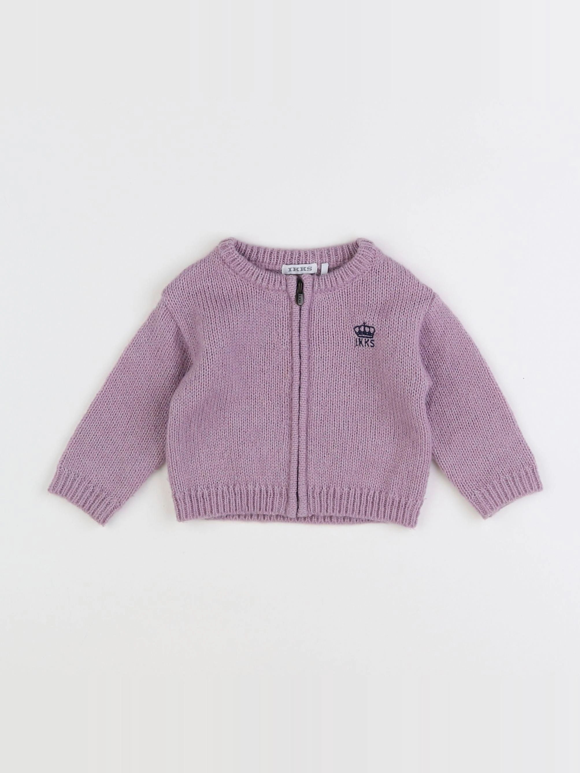 IKKS - gilet violet - 6 mois