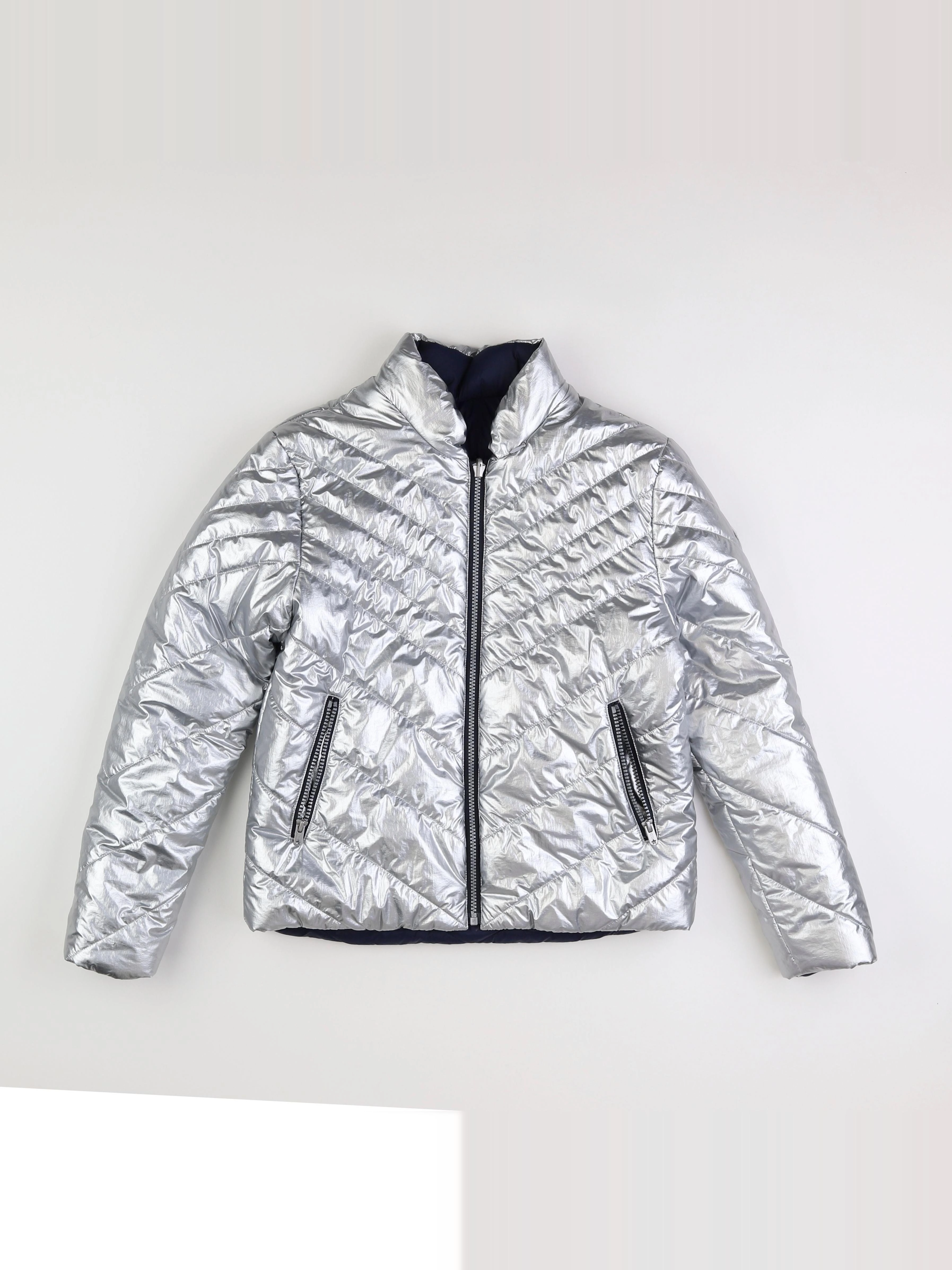 IKKS - doudoune réversible argent - 14 ans