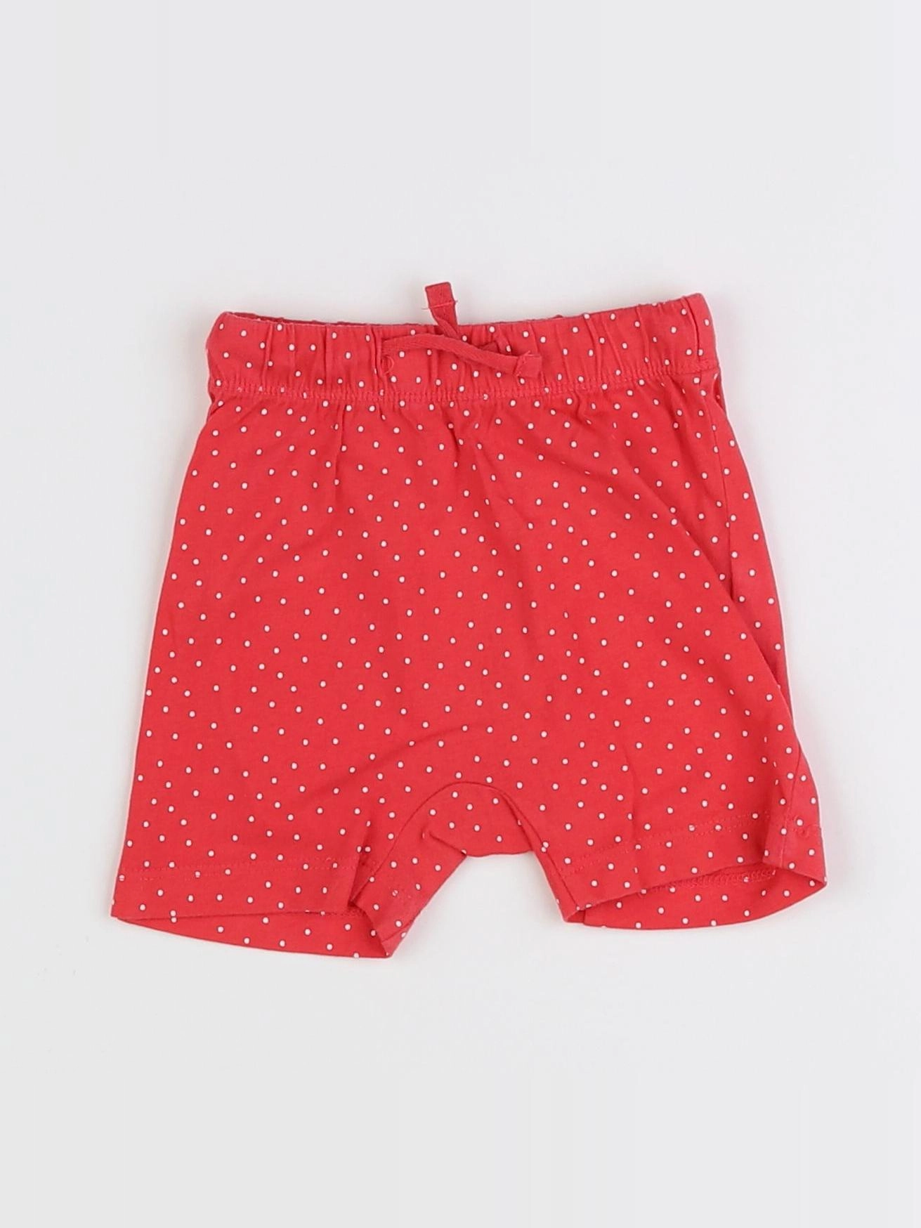H&M - short rouge - 3/6 mois