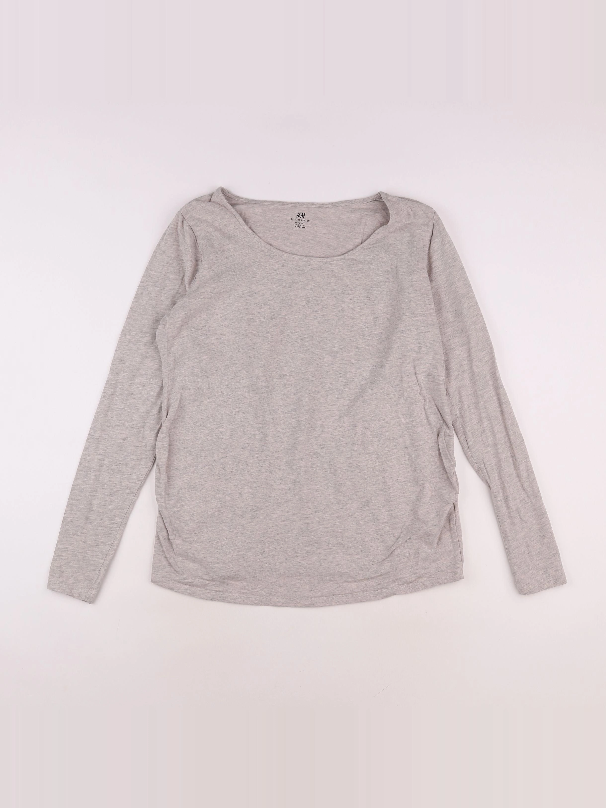 H&M - tee-shirt grossesse gris - 42 à 44