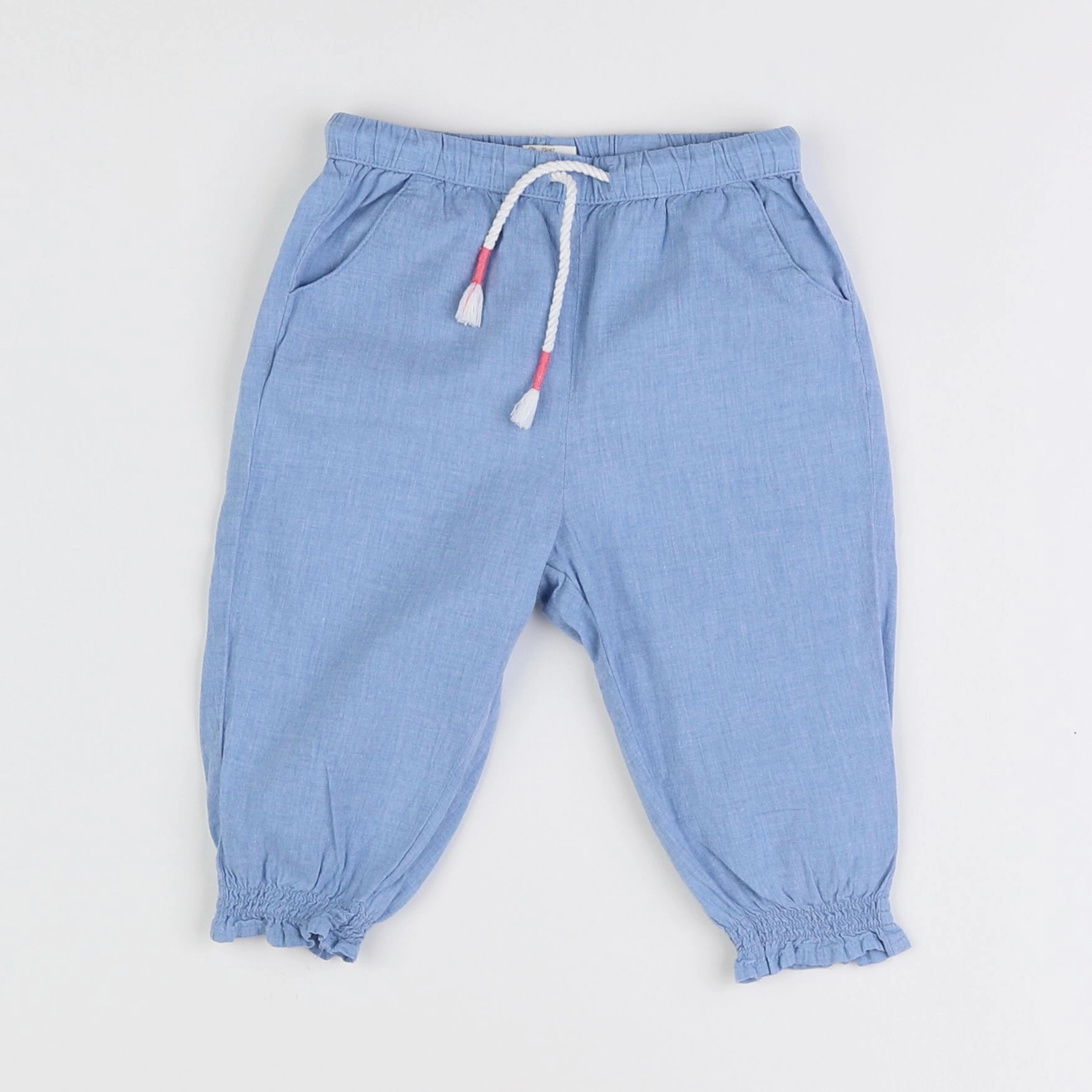 H&M - pantalon bleu - 6/9 mois